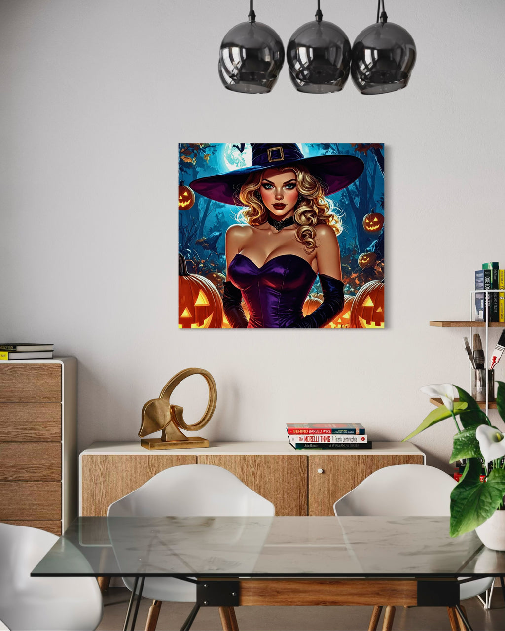 Halloween Blonde Witch Museum Print