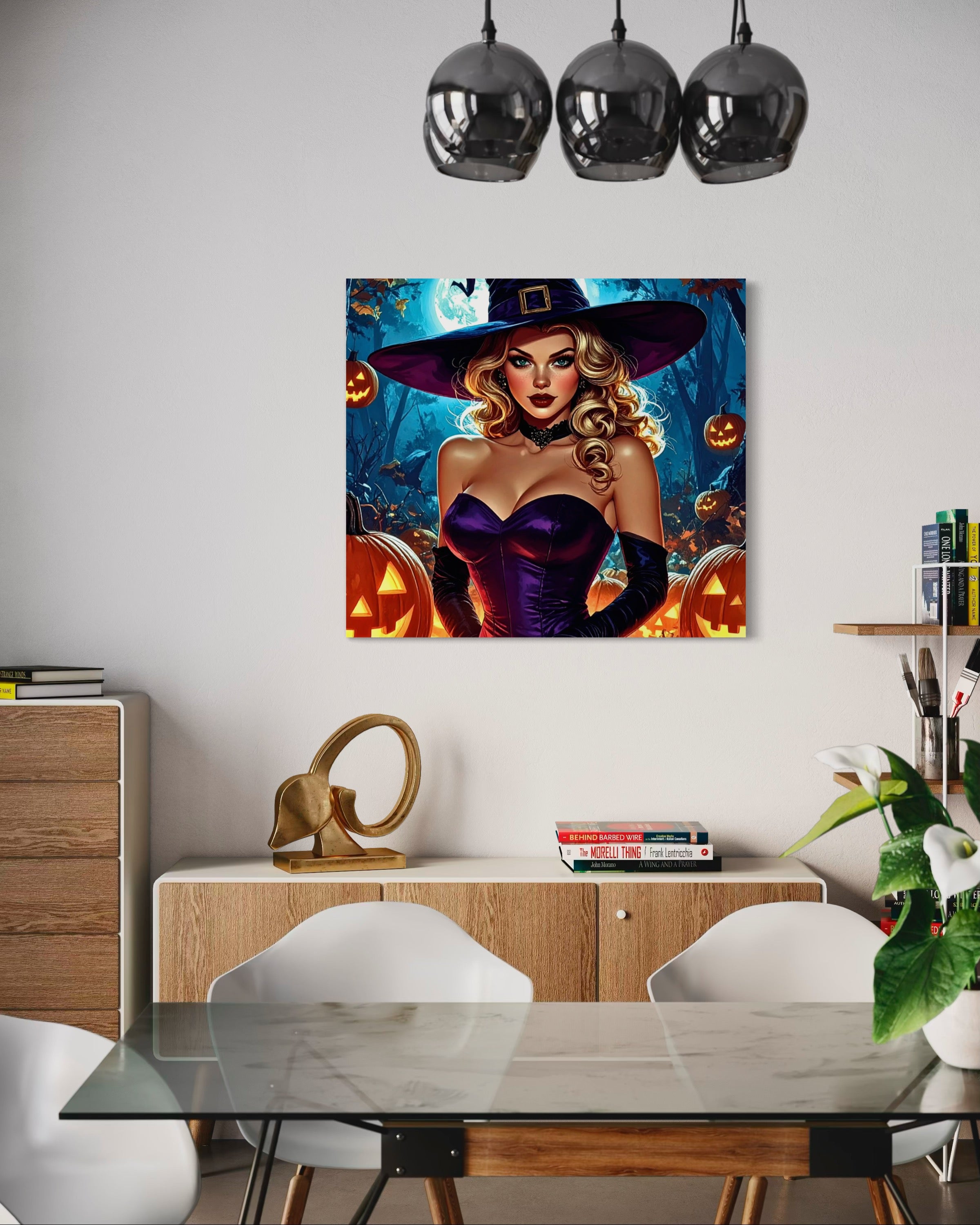 Halloween Blonde Witch Museum Print