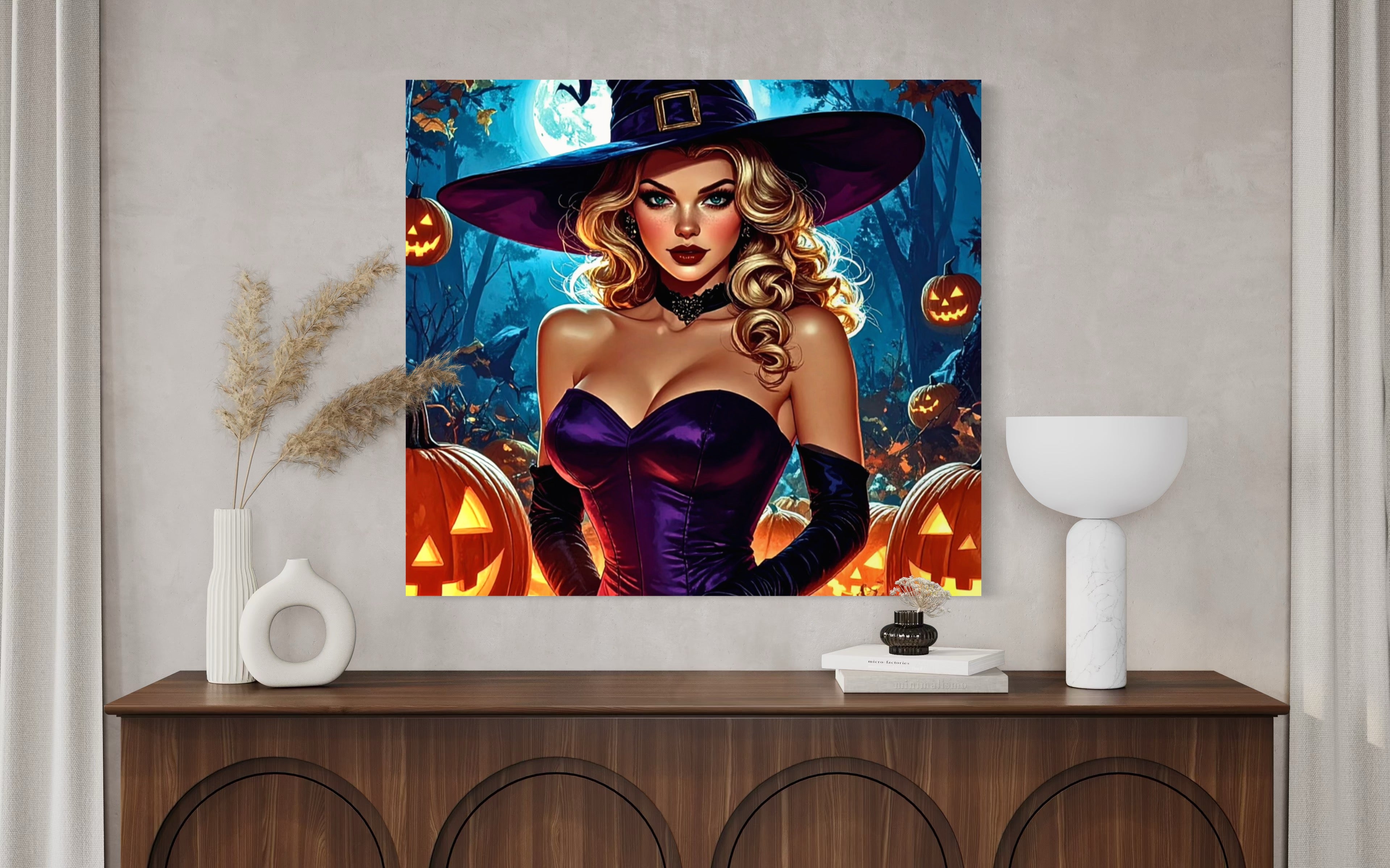 Halloween Blonde Witch Museum Print