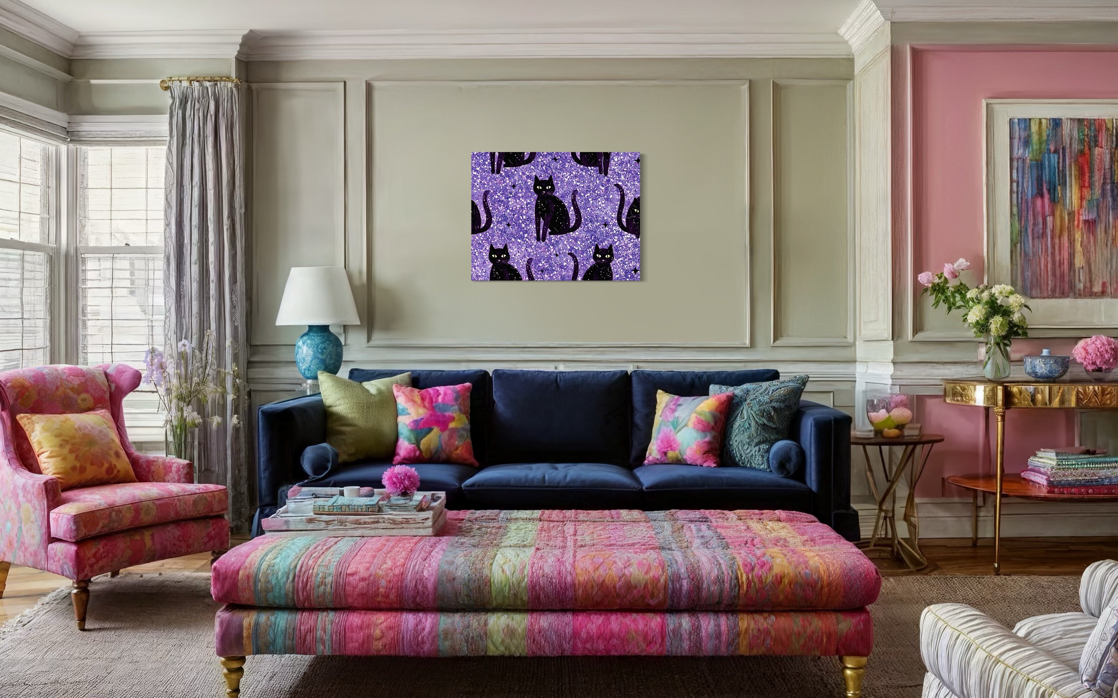 Sparkle Cat Pattern Print I