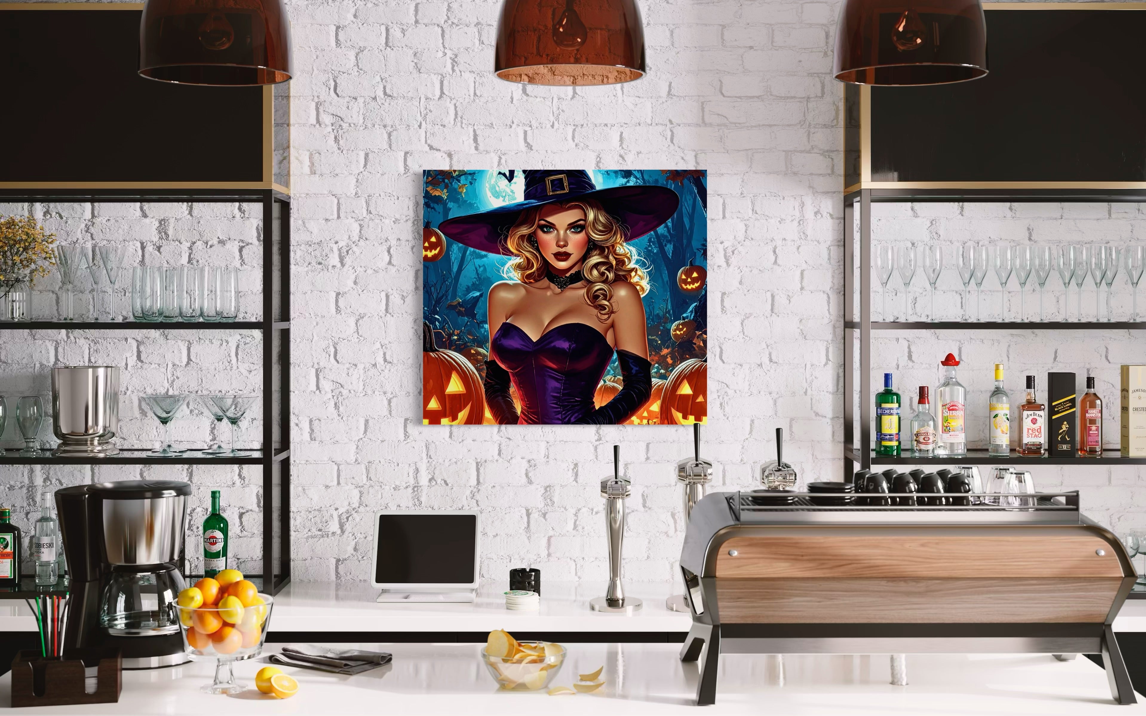 Halloween Blonde Witch Museum Print