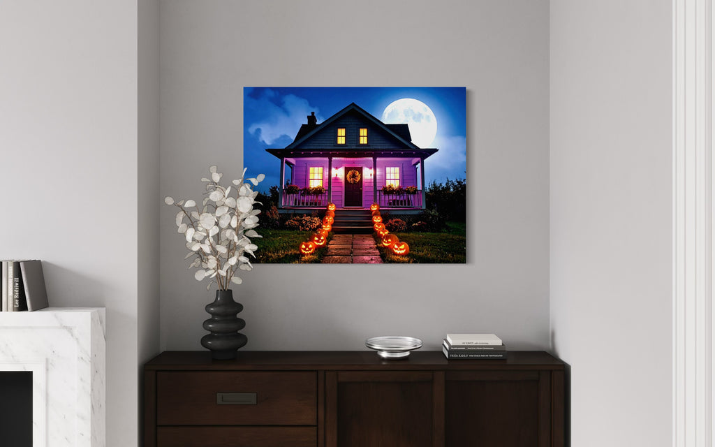 Halloween House in Moonlight