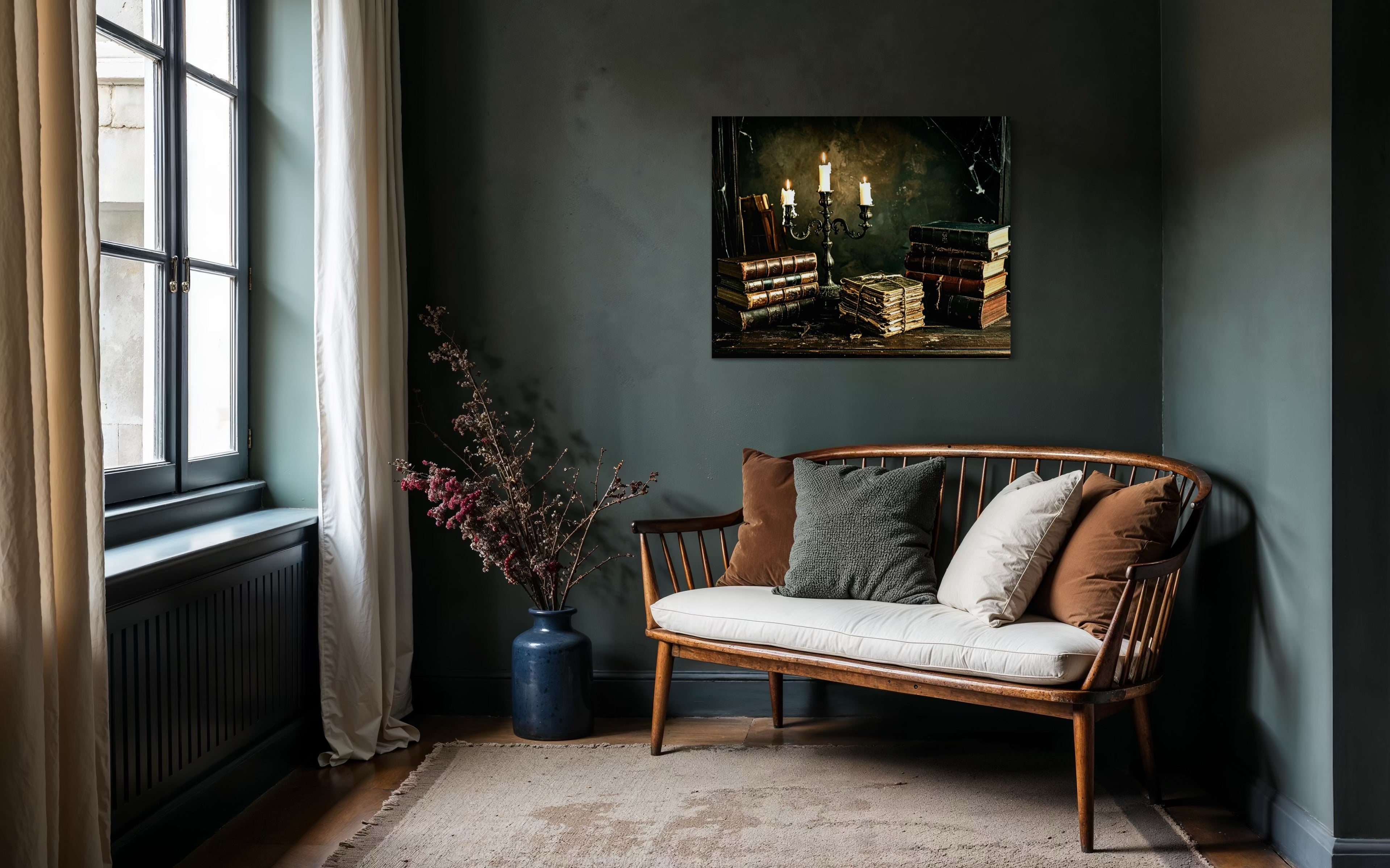 Vintage Candelabra and Books