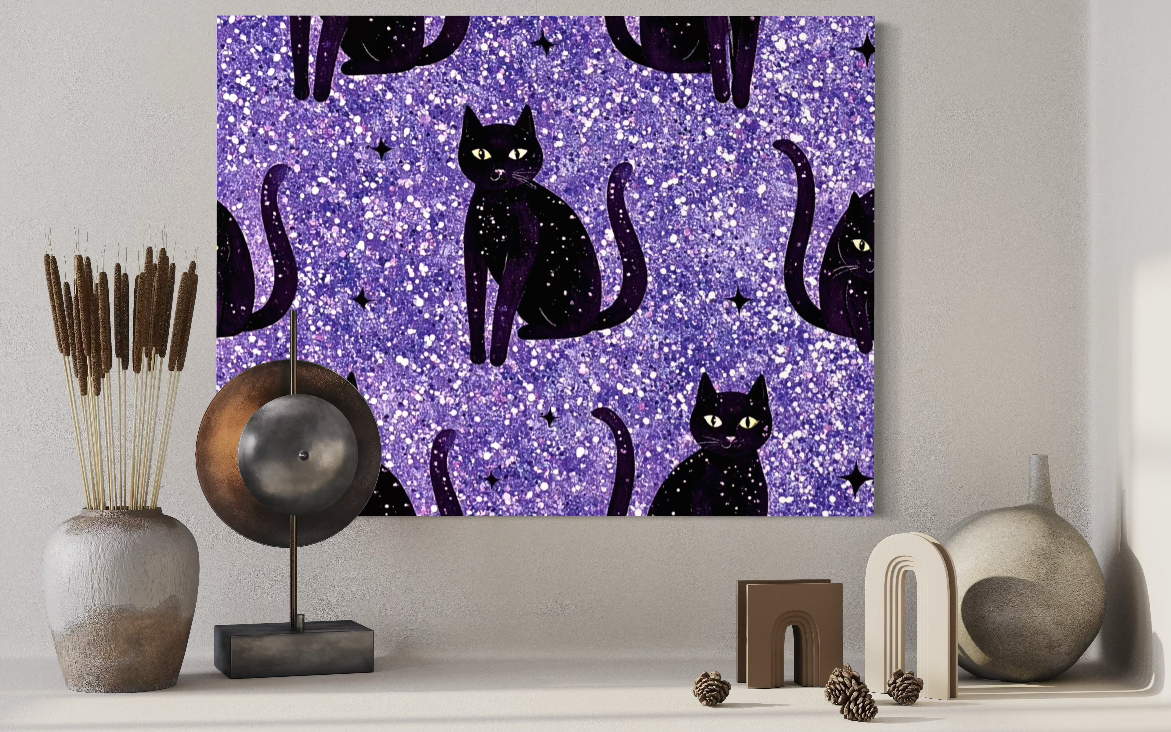 Sparkle Cat Pattern Print I