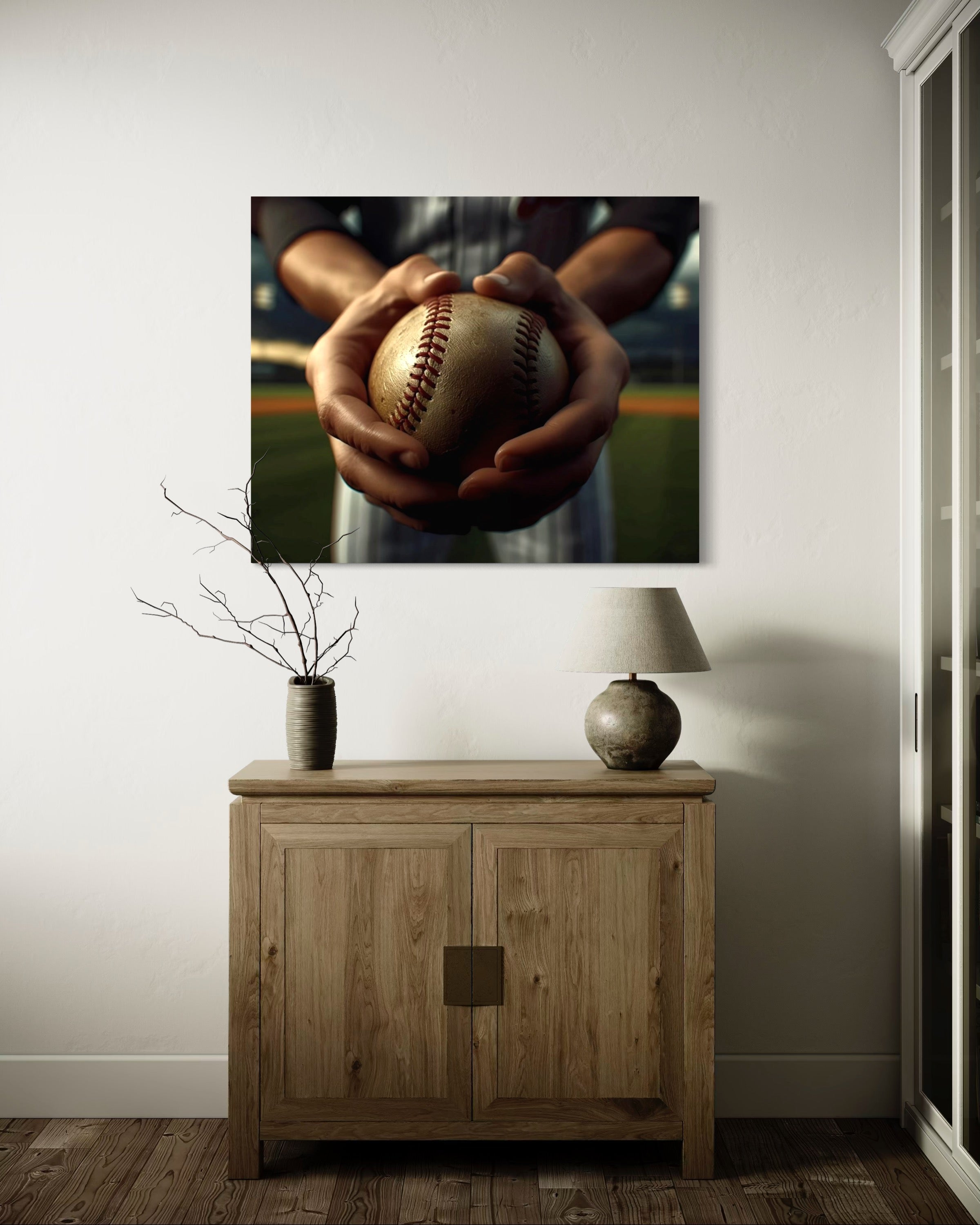 Baseball Player's Hands Museum Print