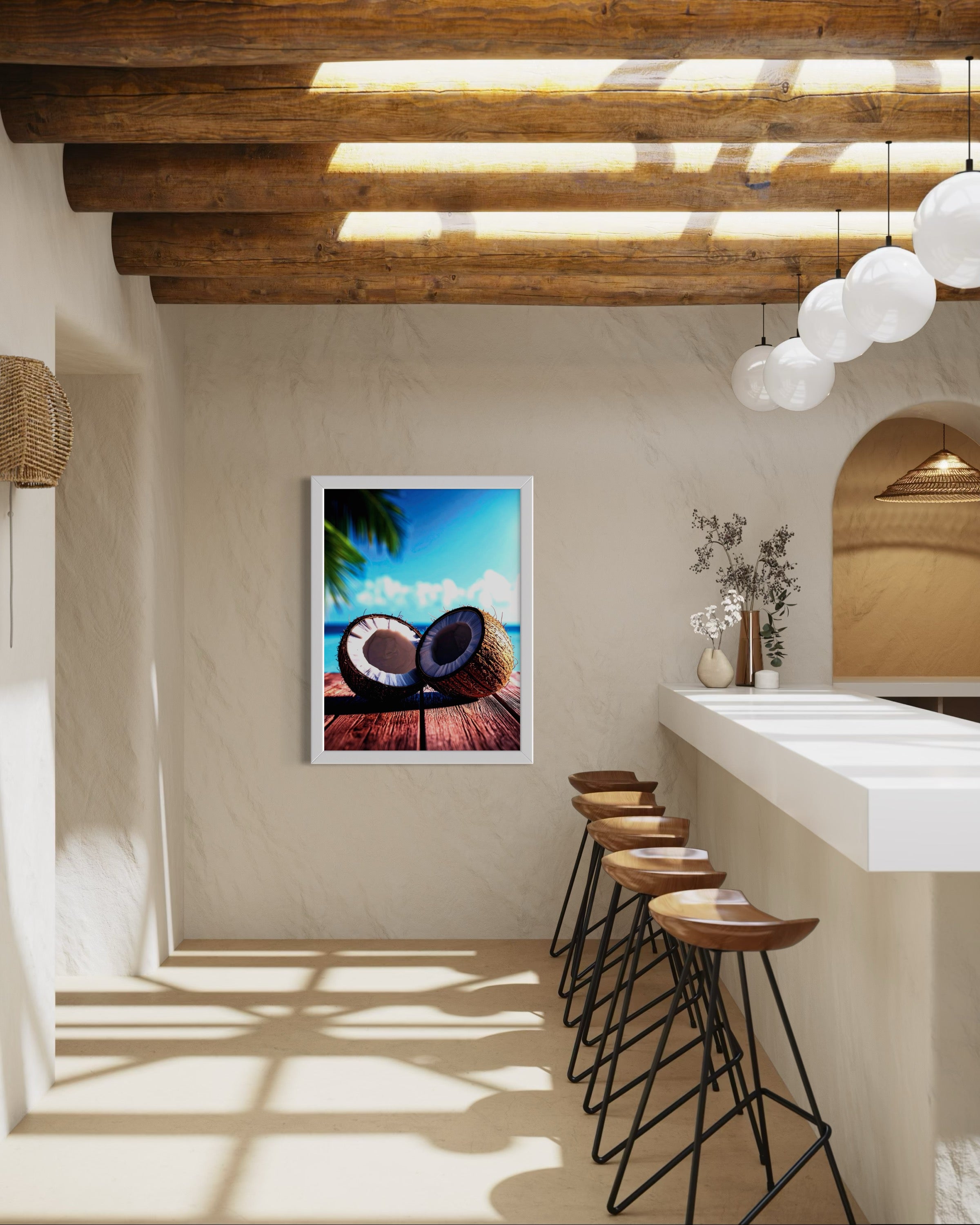 Coconuts in Paradise Museum Print