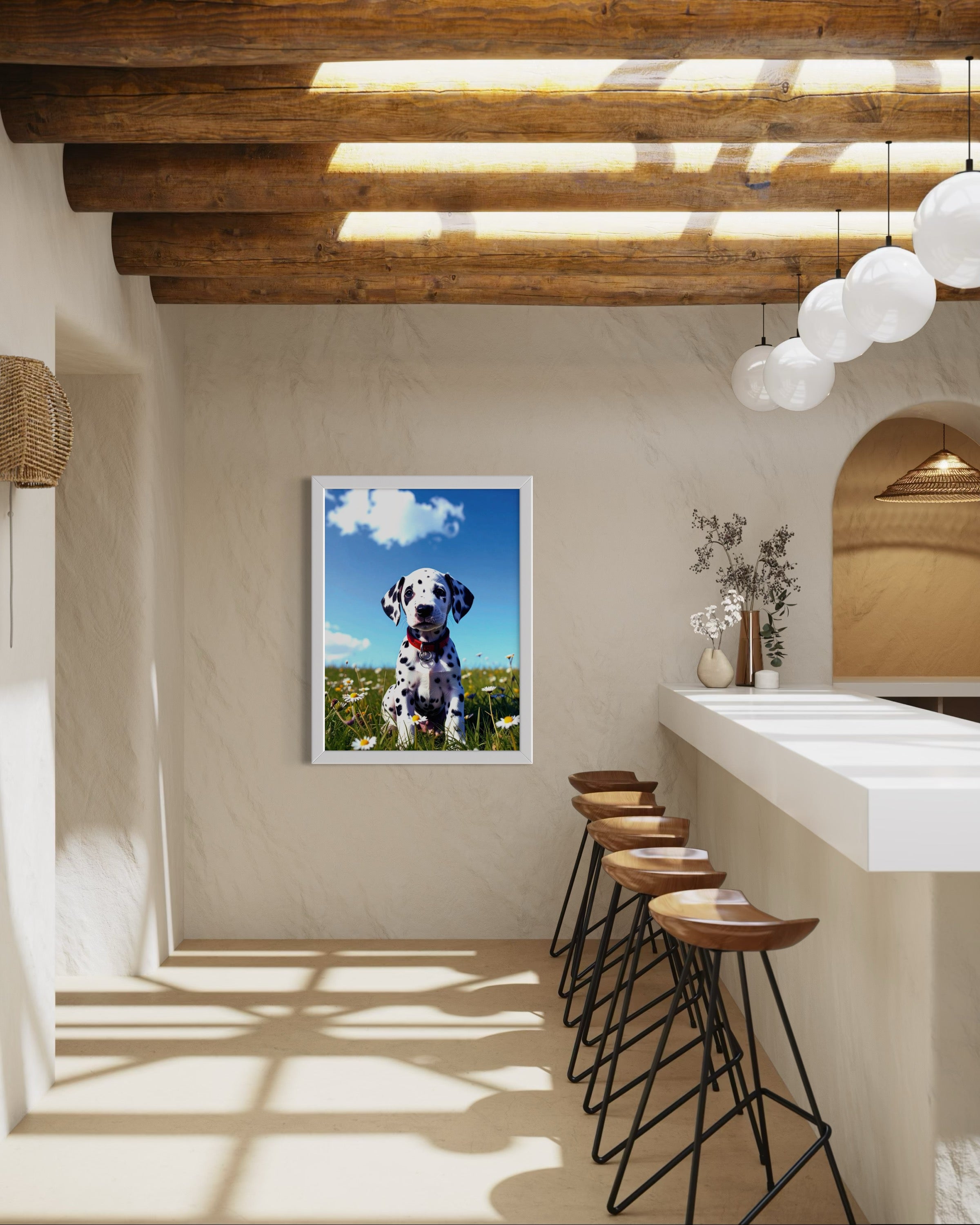 Dalmatian Puppy on a Sunny Day Museum Print