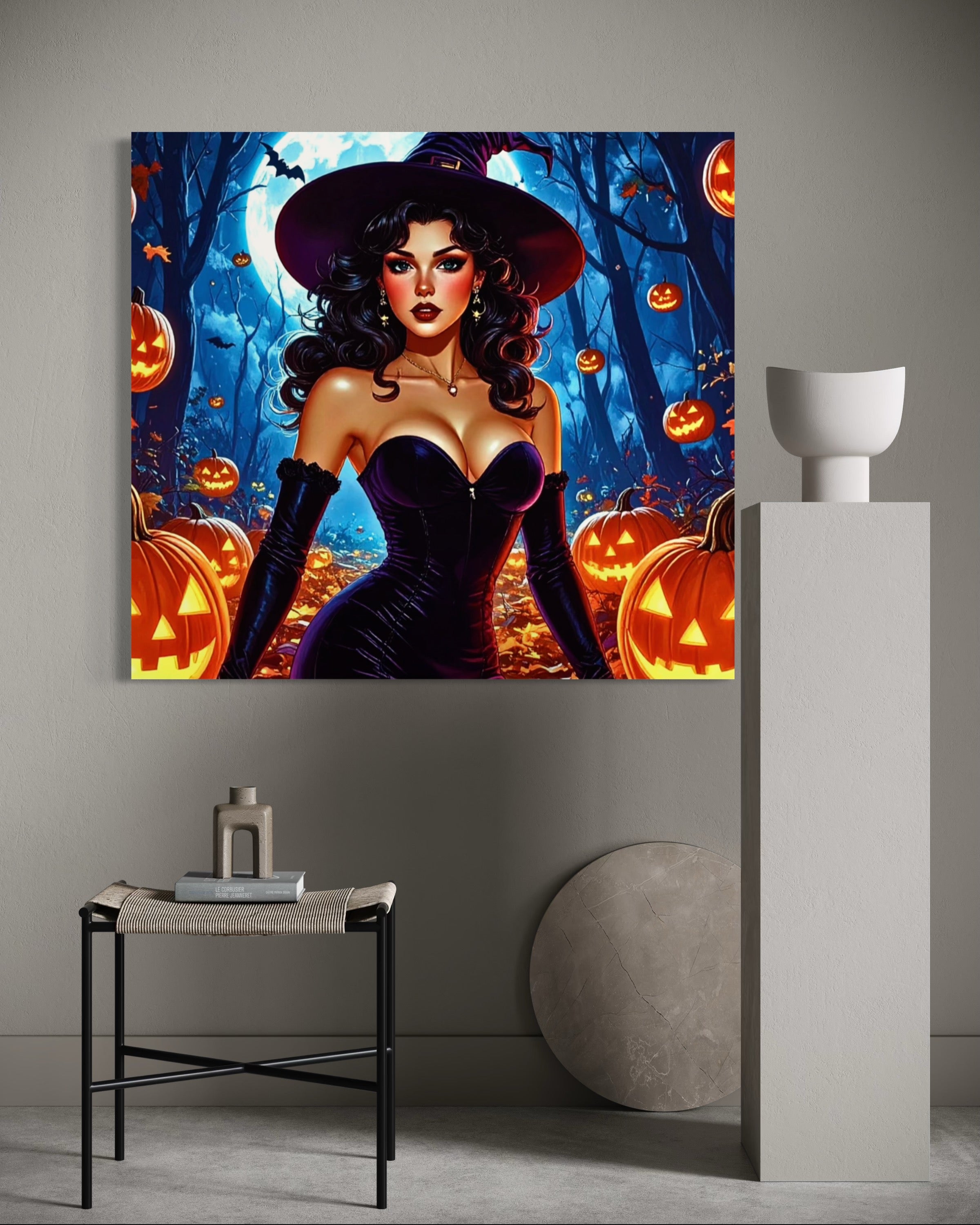 Retro 1950's Brunette Witch Museum Print