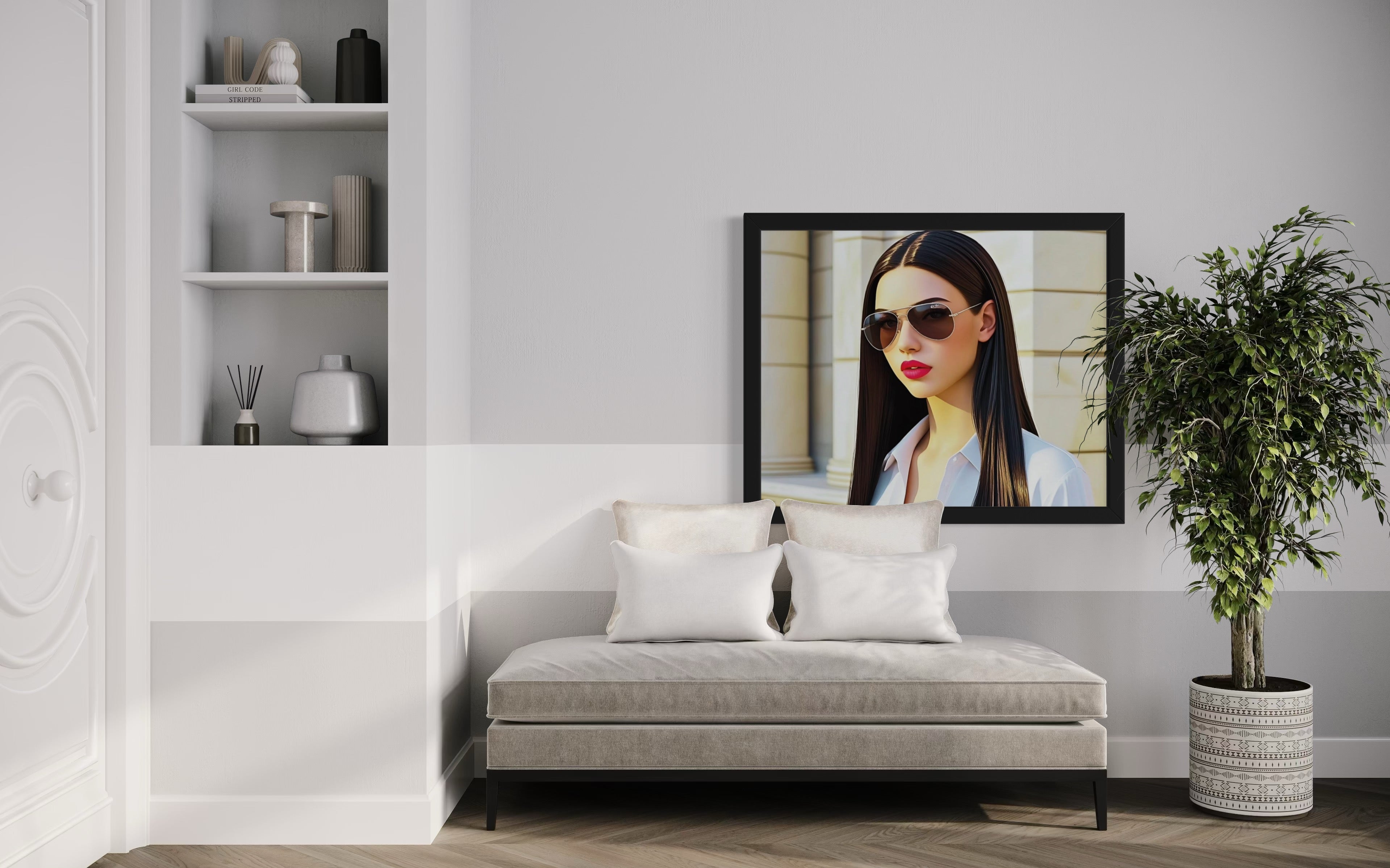 Business Babe with Sunglasses Museum Print