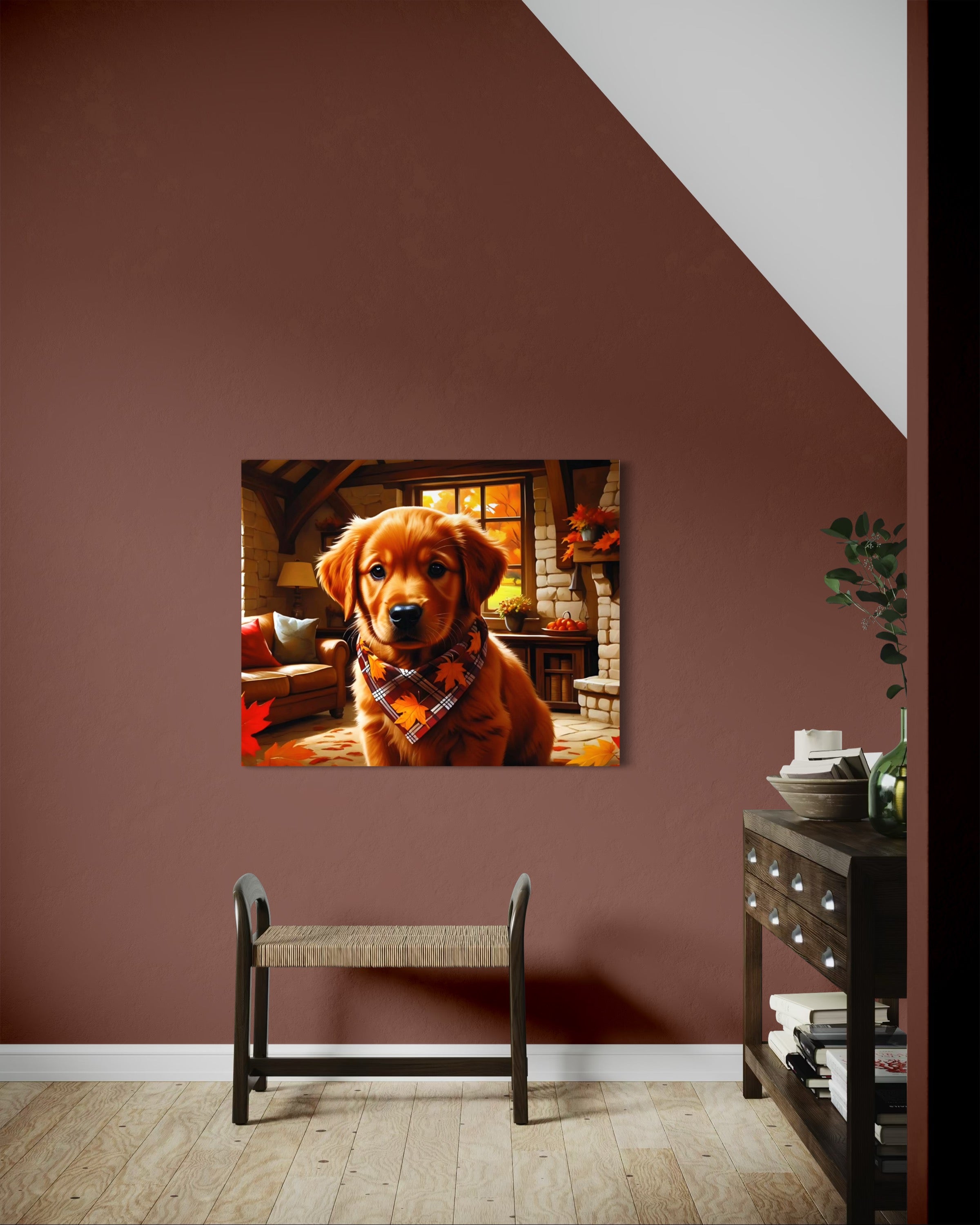 Autumn Red Golden Retriever Puppy