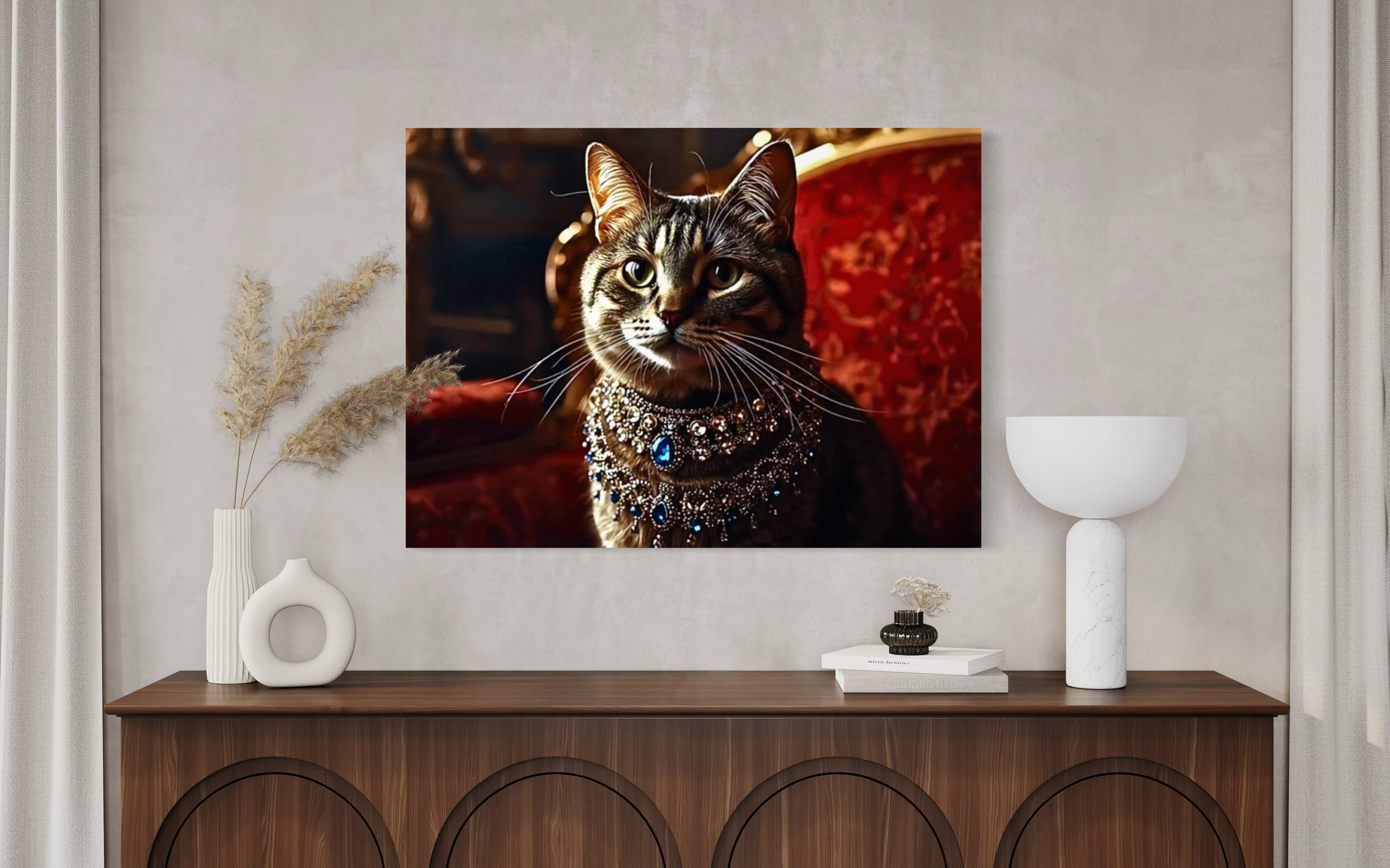 Victorian Royal Cat Portrait Museum Print