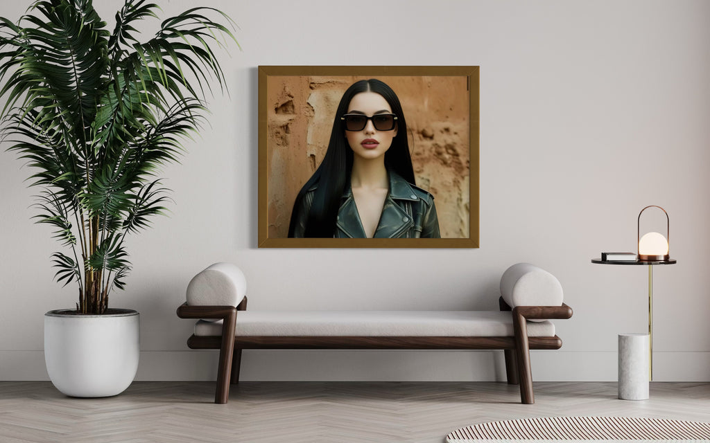 Leather Jacket Clay Wall - Black Hair