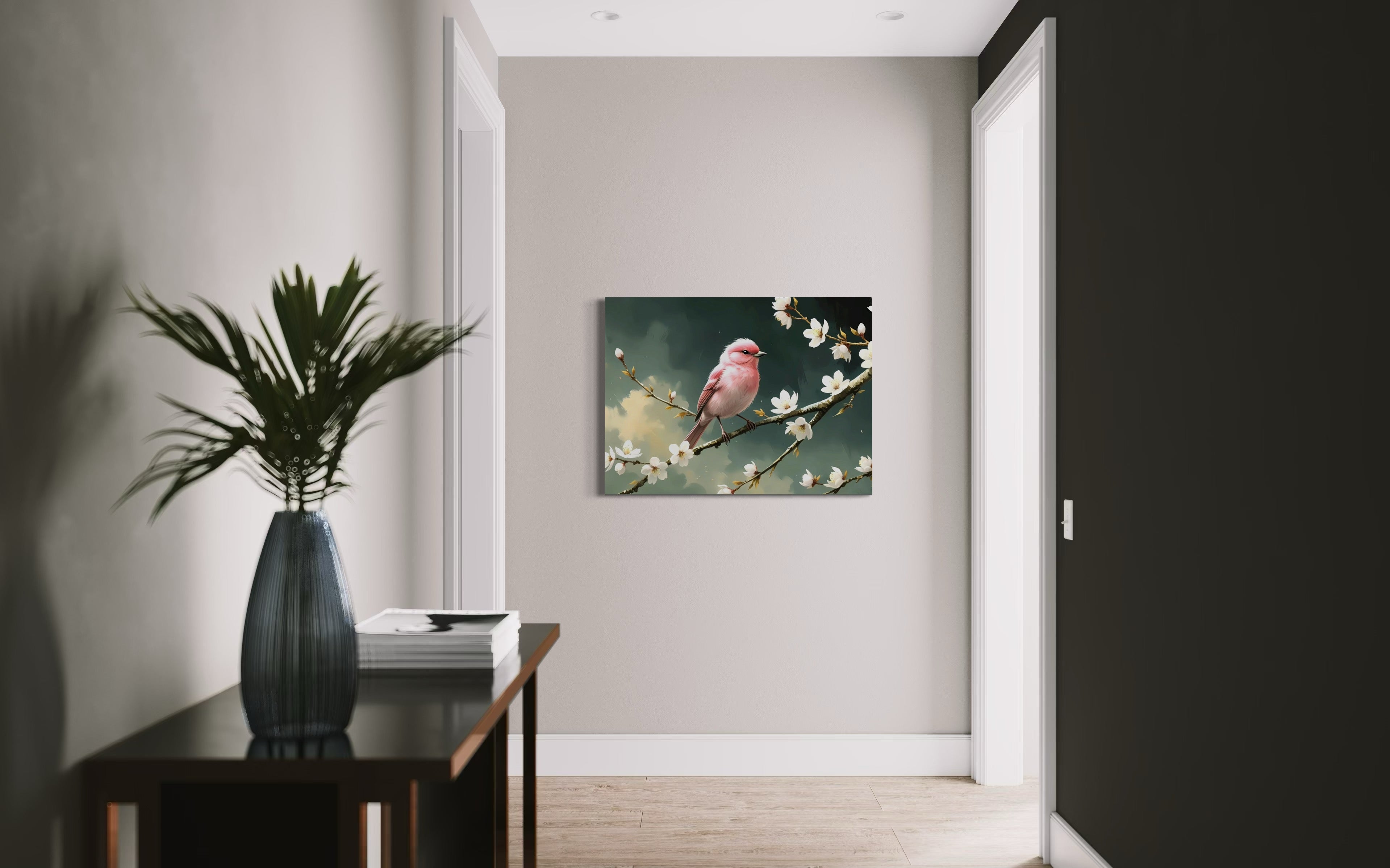 Bubblegum Bird with Blossoms Museum Print