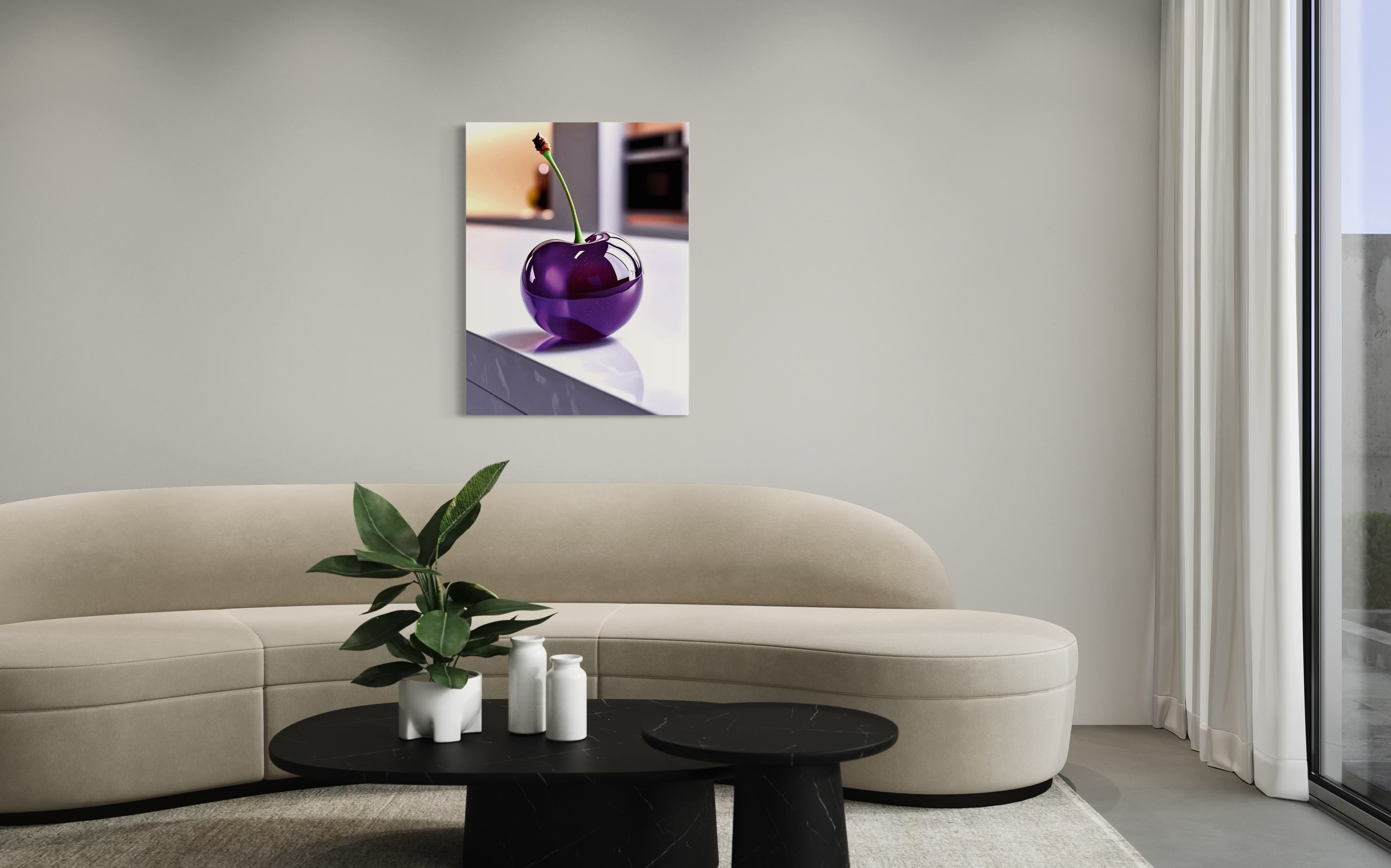 Grape Glass Cherry Museum Print