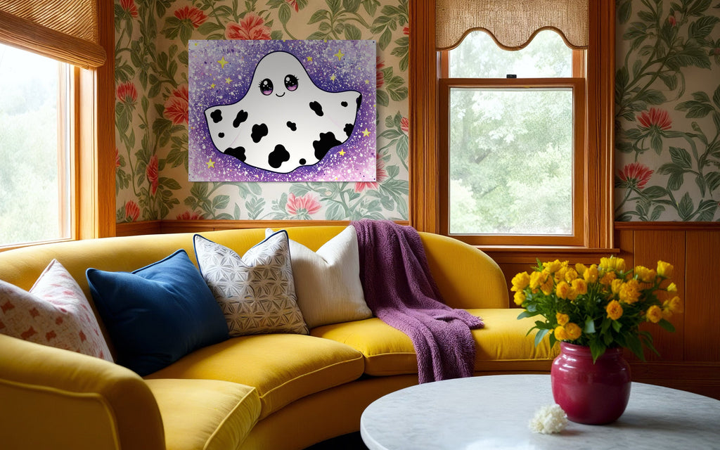 Cow Print Ghost Girl Cutie on Glitter