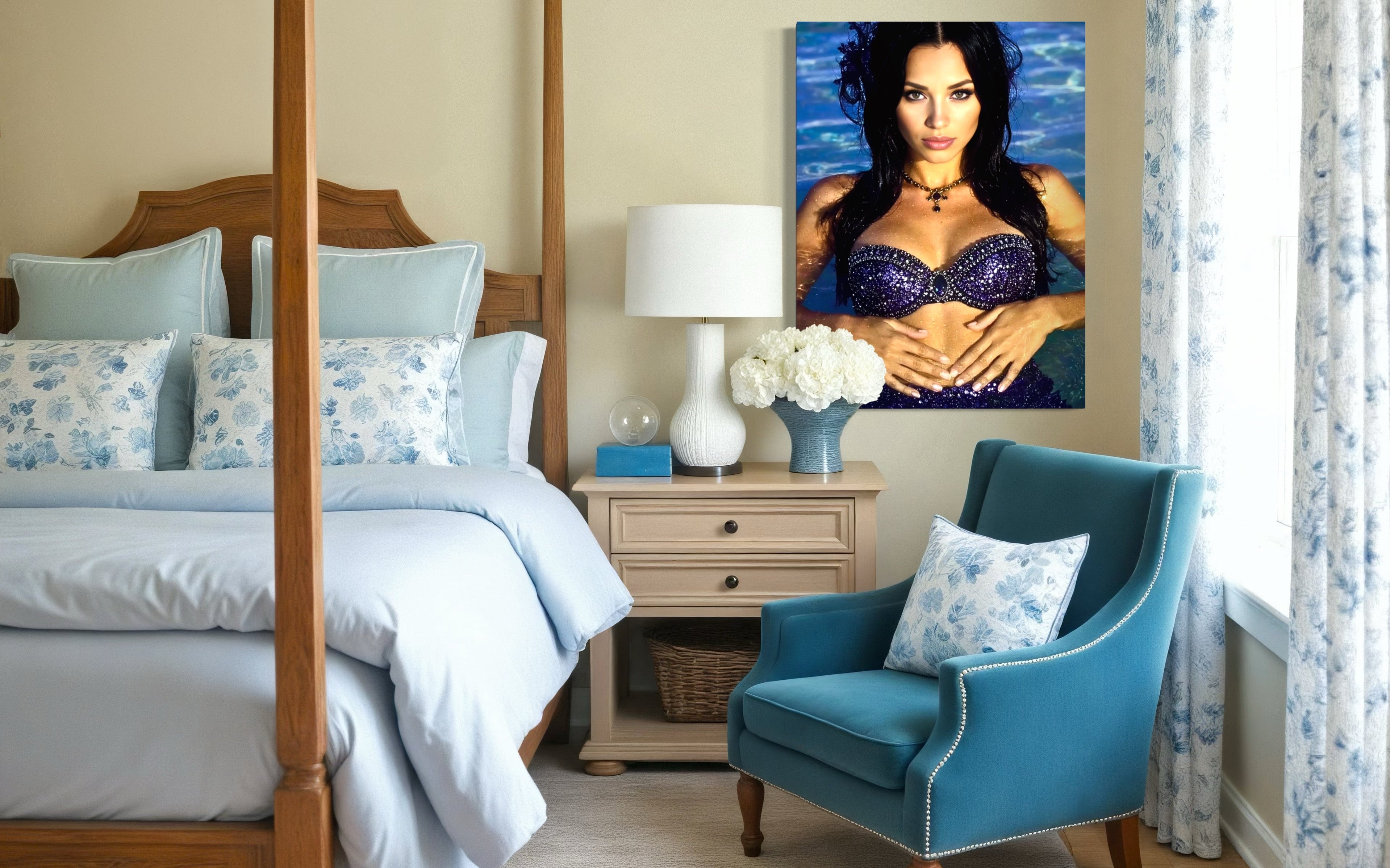 Evangeline Siren of Thames River Museum Print