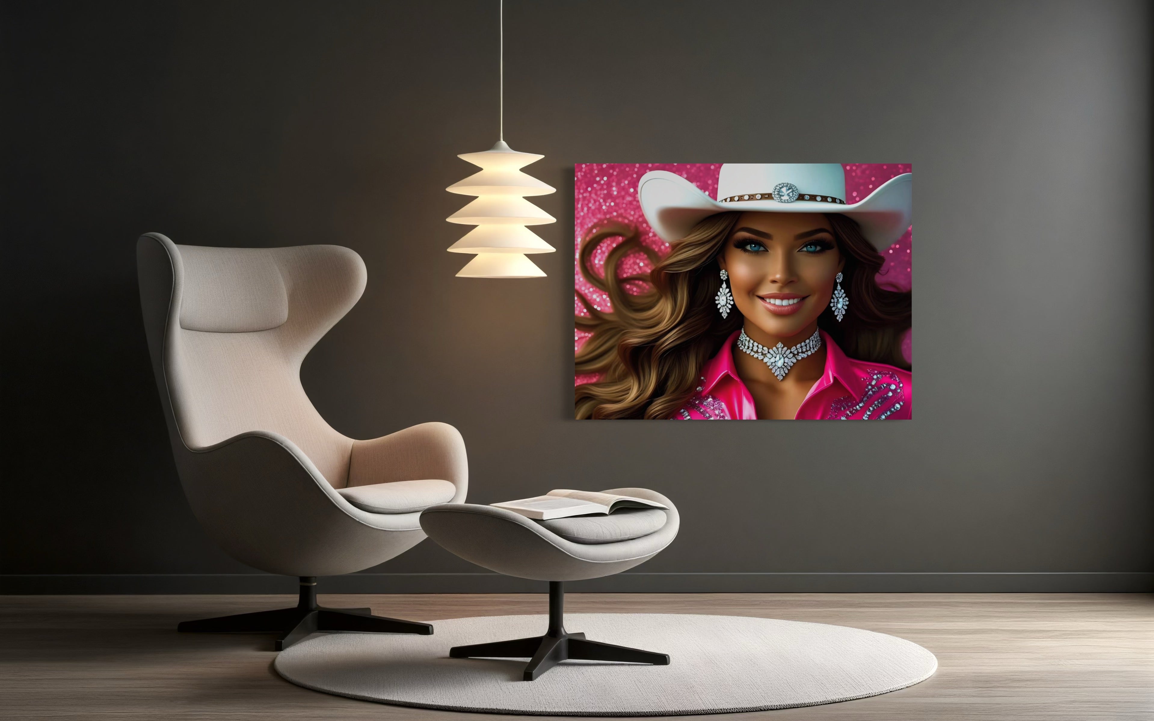 Cowgirl Princess - Brown Hair Museum Print