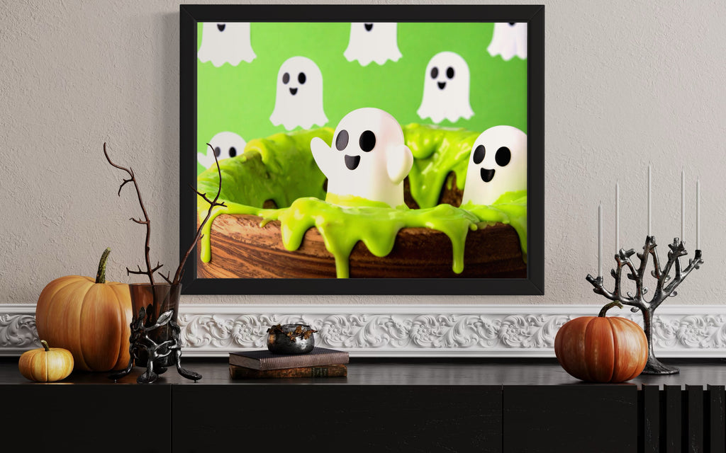 Ghosts in Green Slime Museum Print