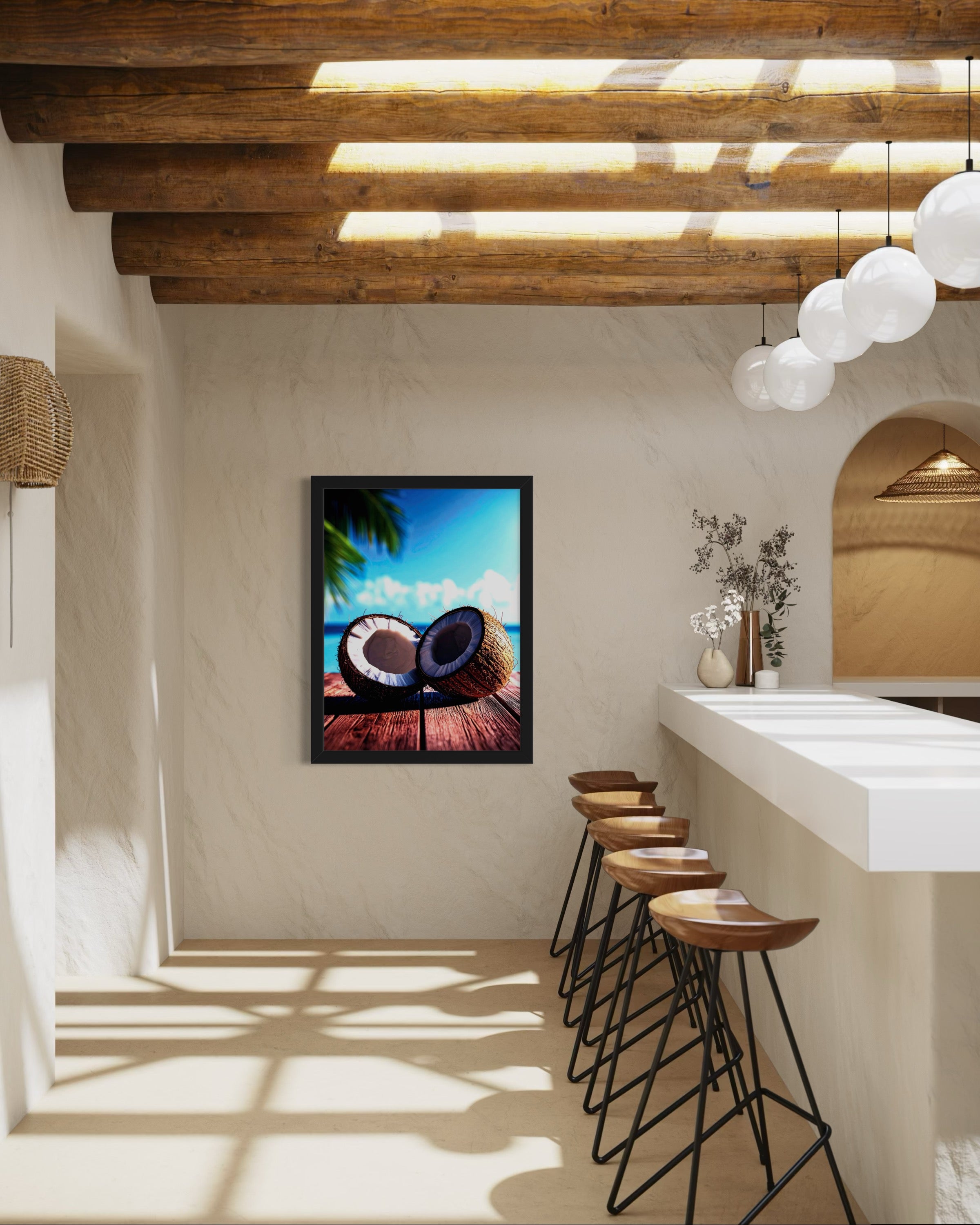 Coconuts in Paradise Museum Print