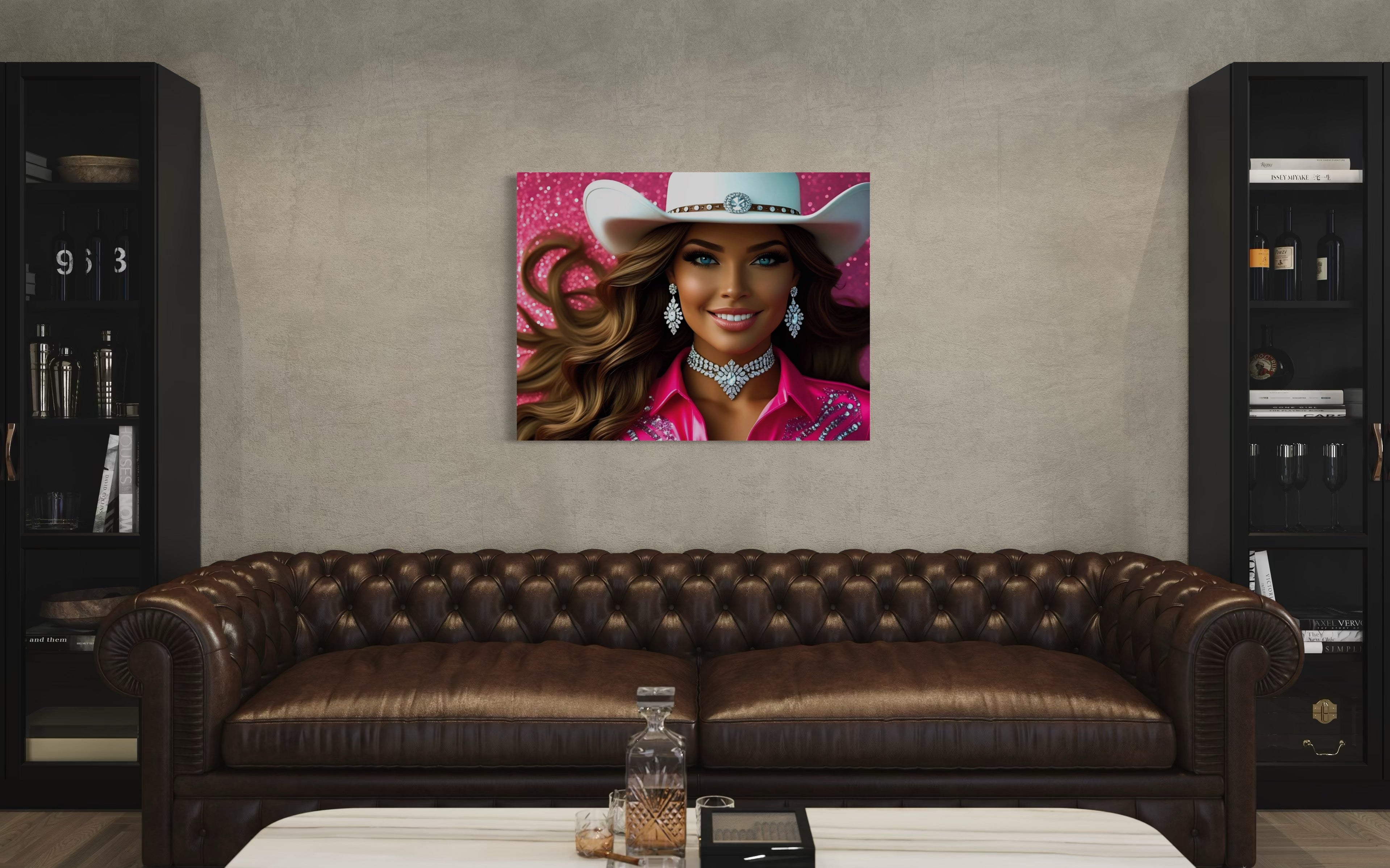 Cowgirl Princess - Brown Hair Museum Print