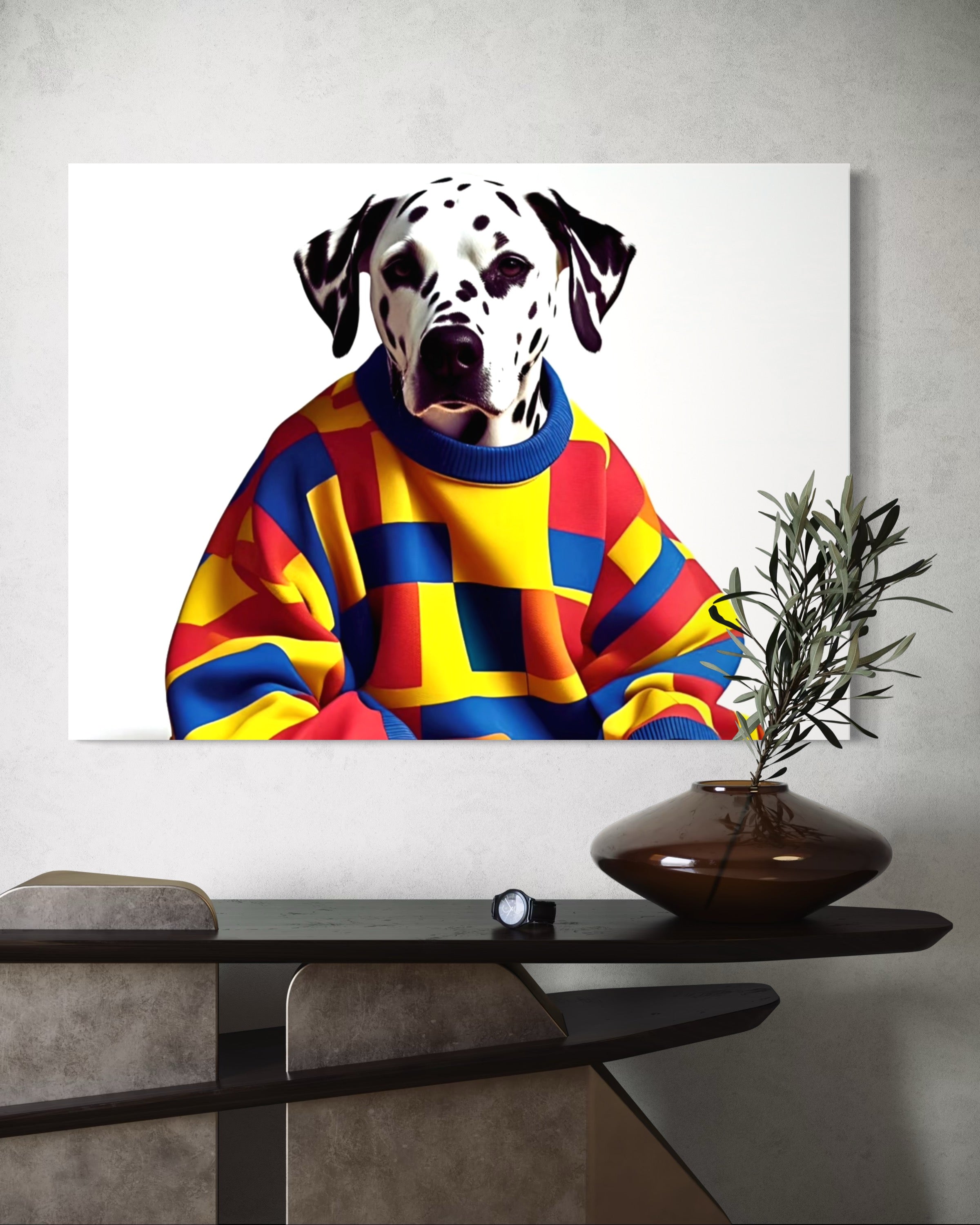 Dalmatian in a Vintage Sweater