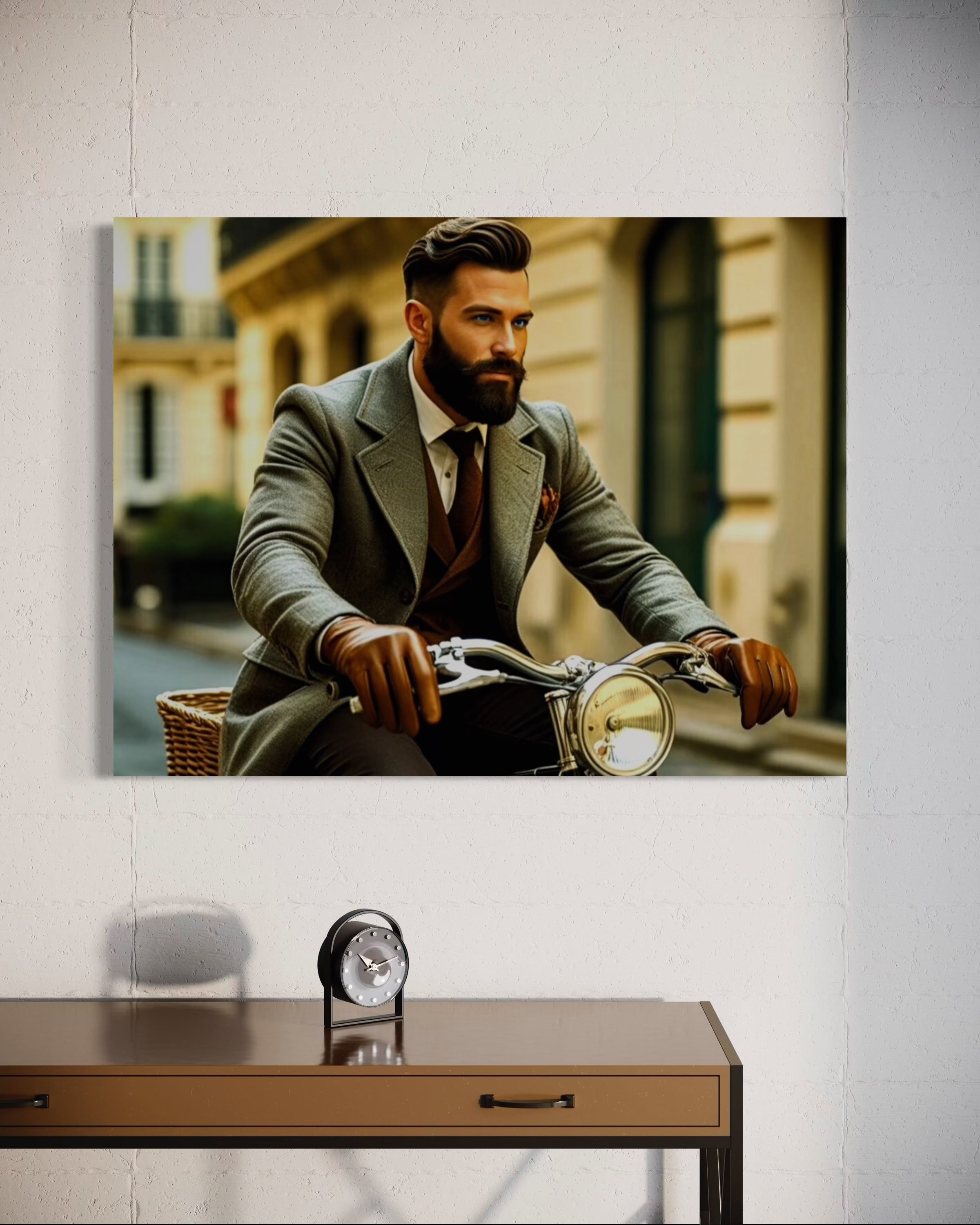 Men's Vintage Bike with Light Museum Print