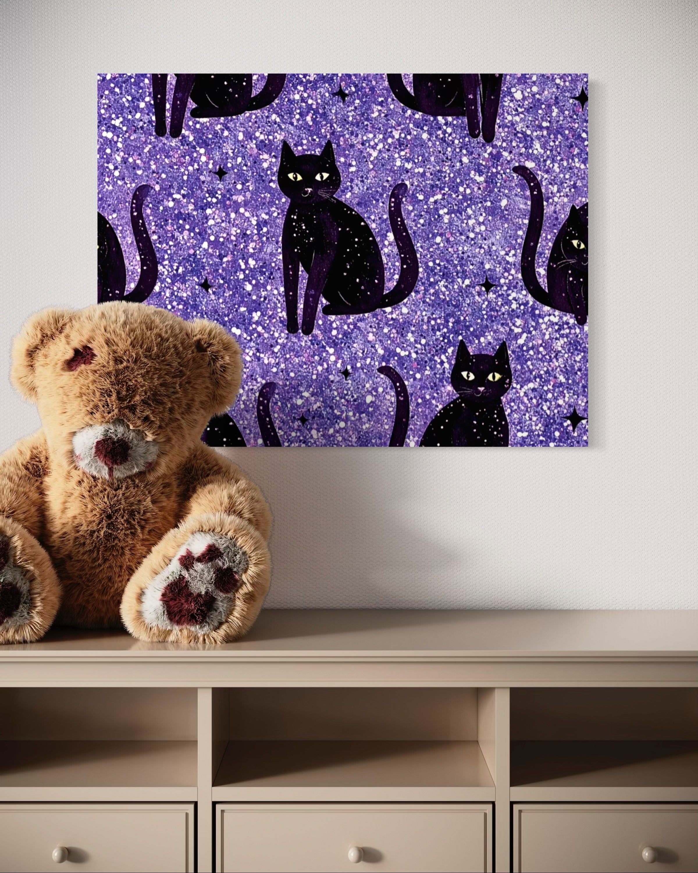 Sparkle Cat Pattern Print I