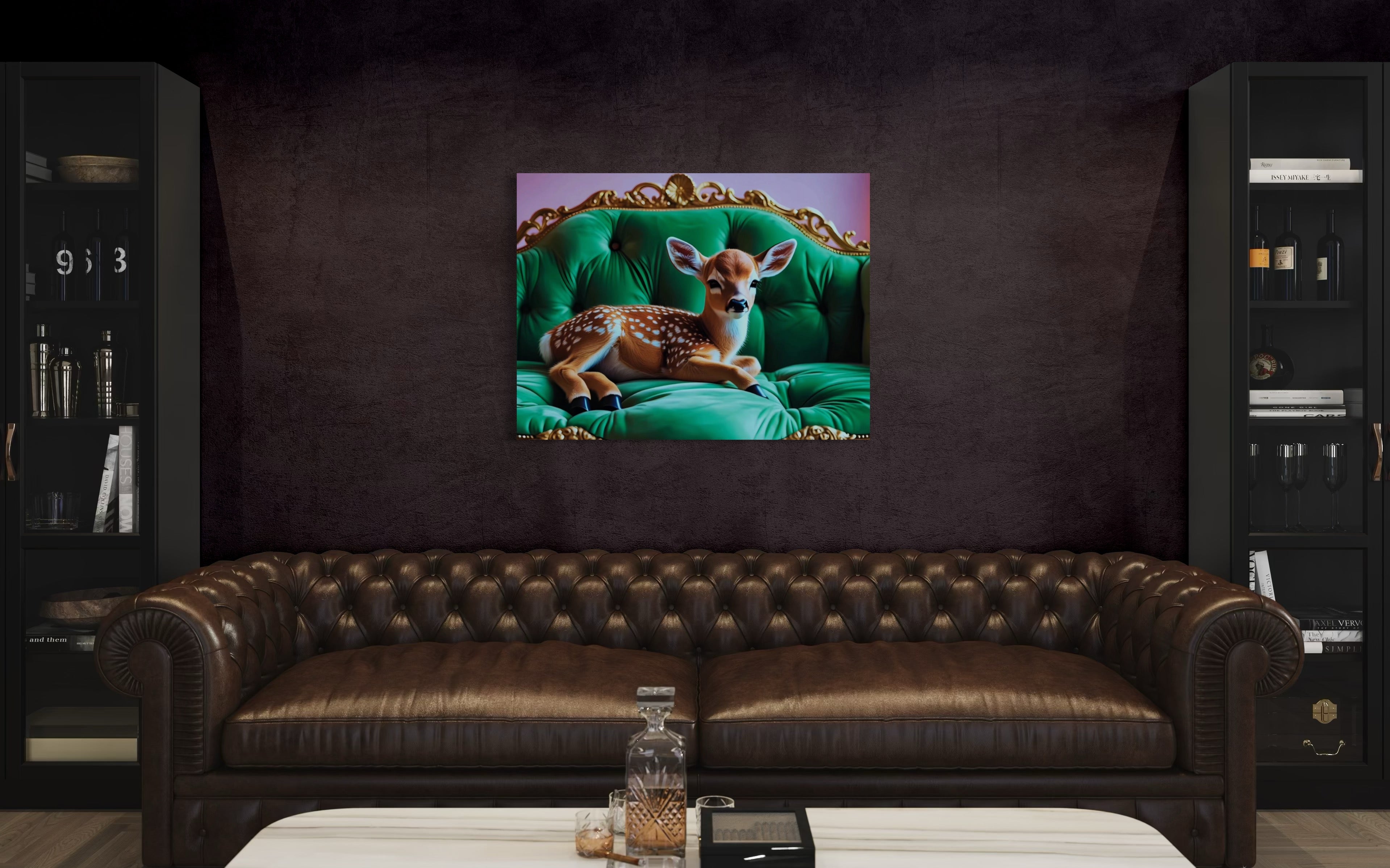 Baby Deer Resting Museum Print