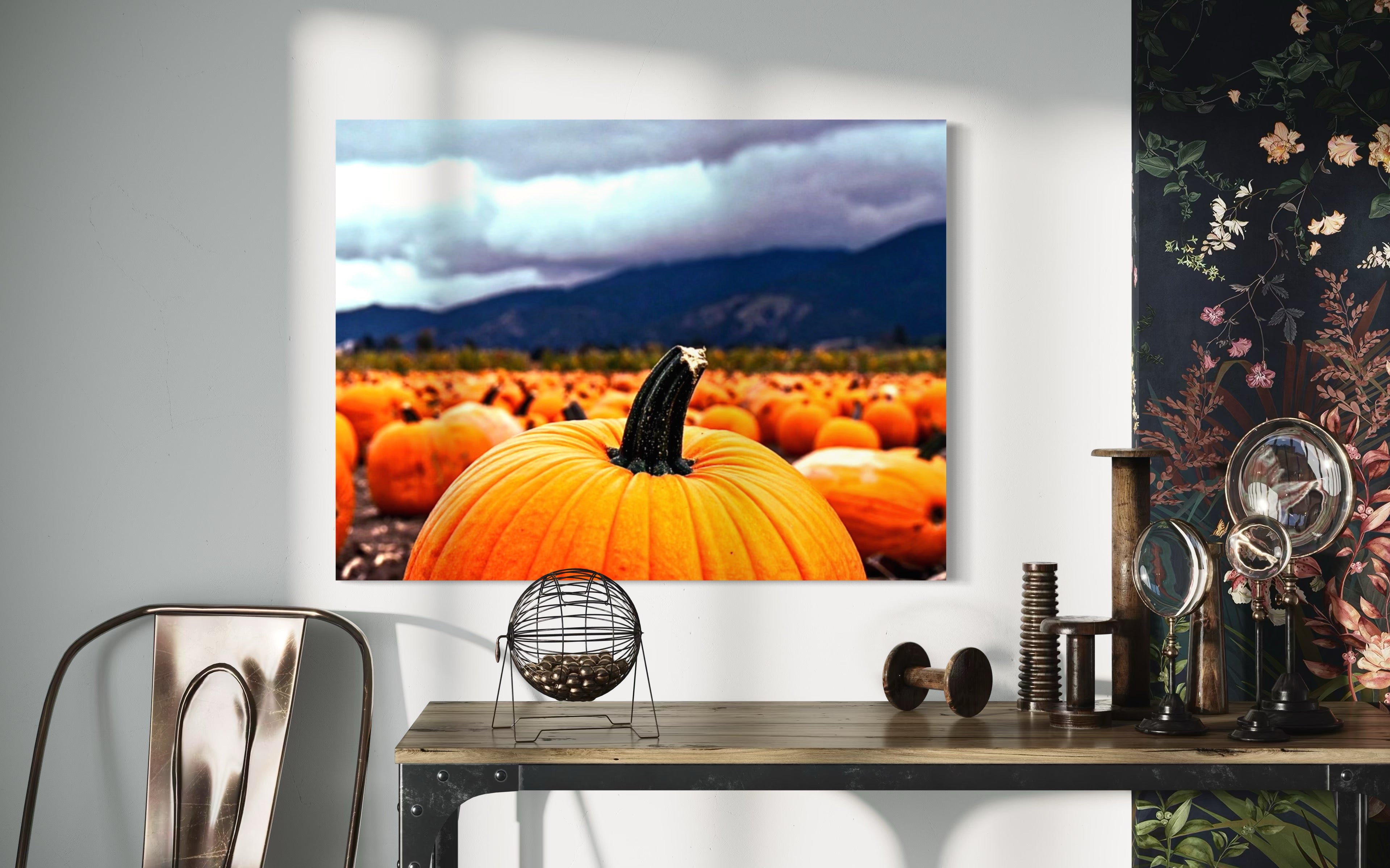 Pumpkin Patch in a Storm