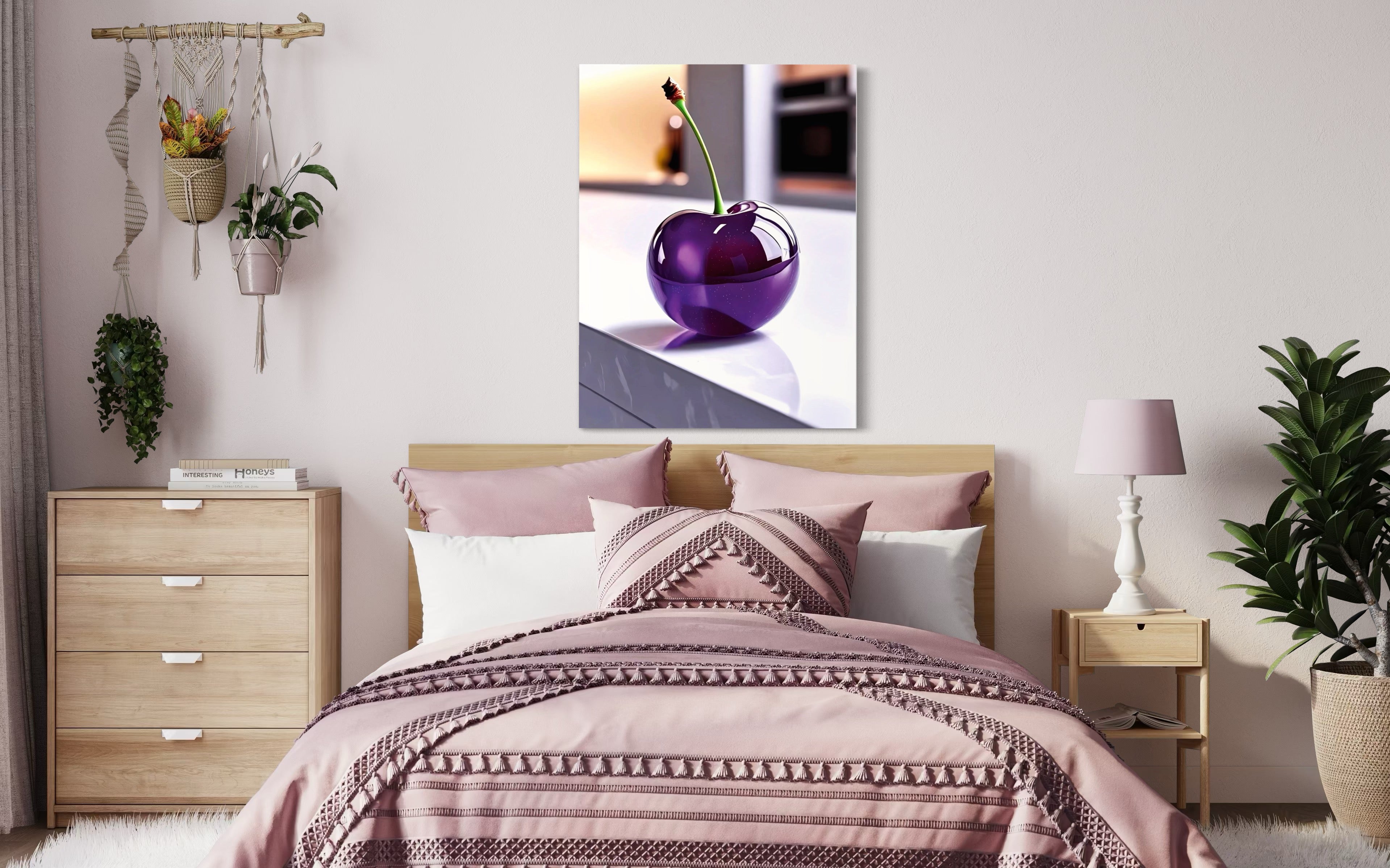 Grape Glass Cherry Museum Print