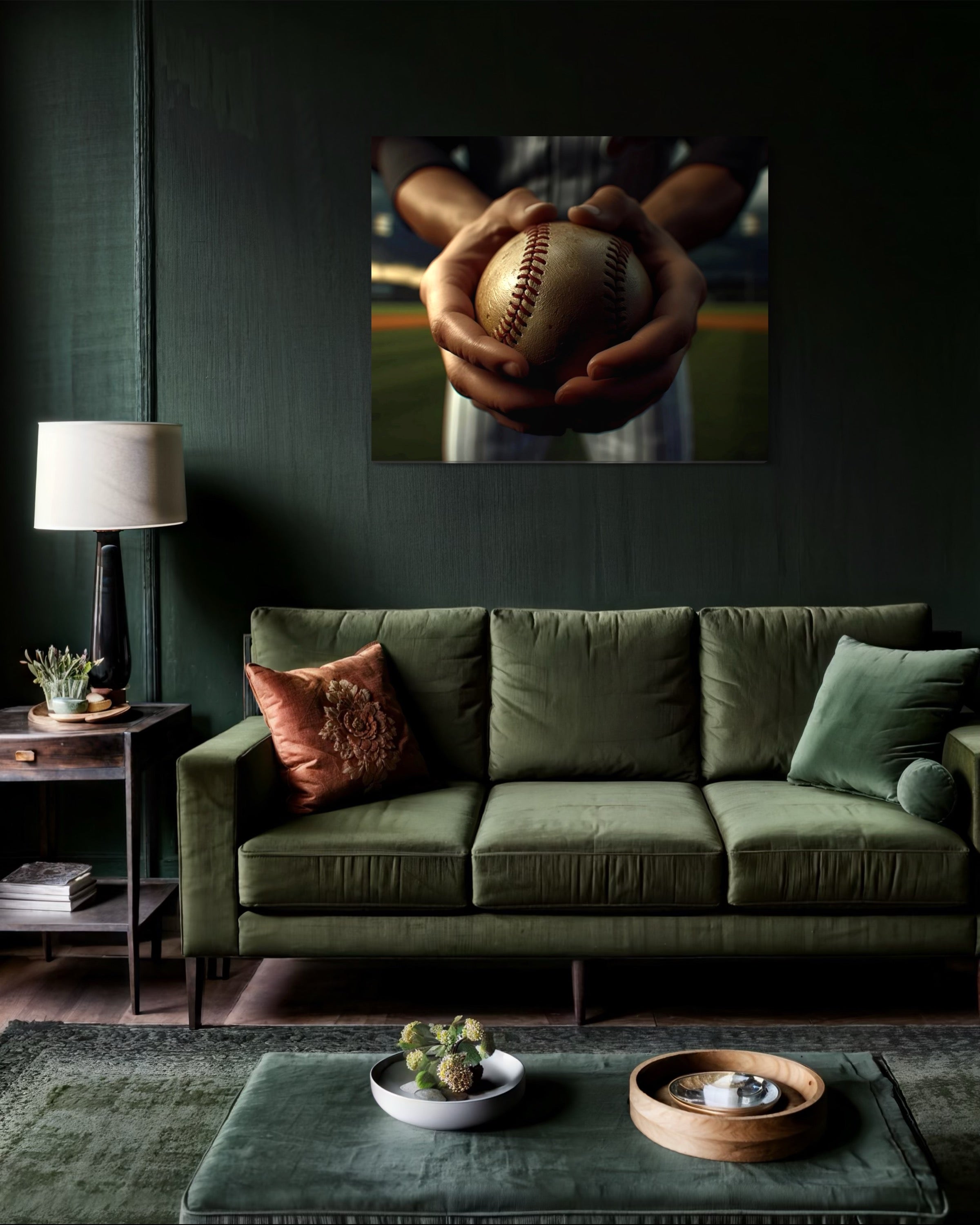 Baseball Player's Hands Museum Print
