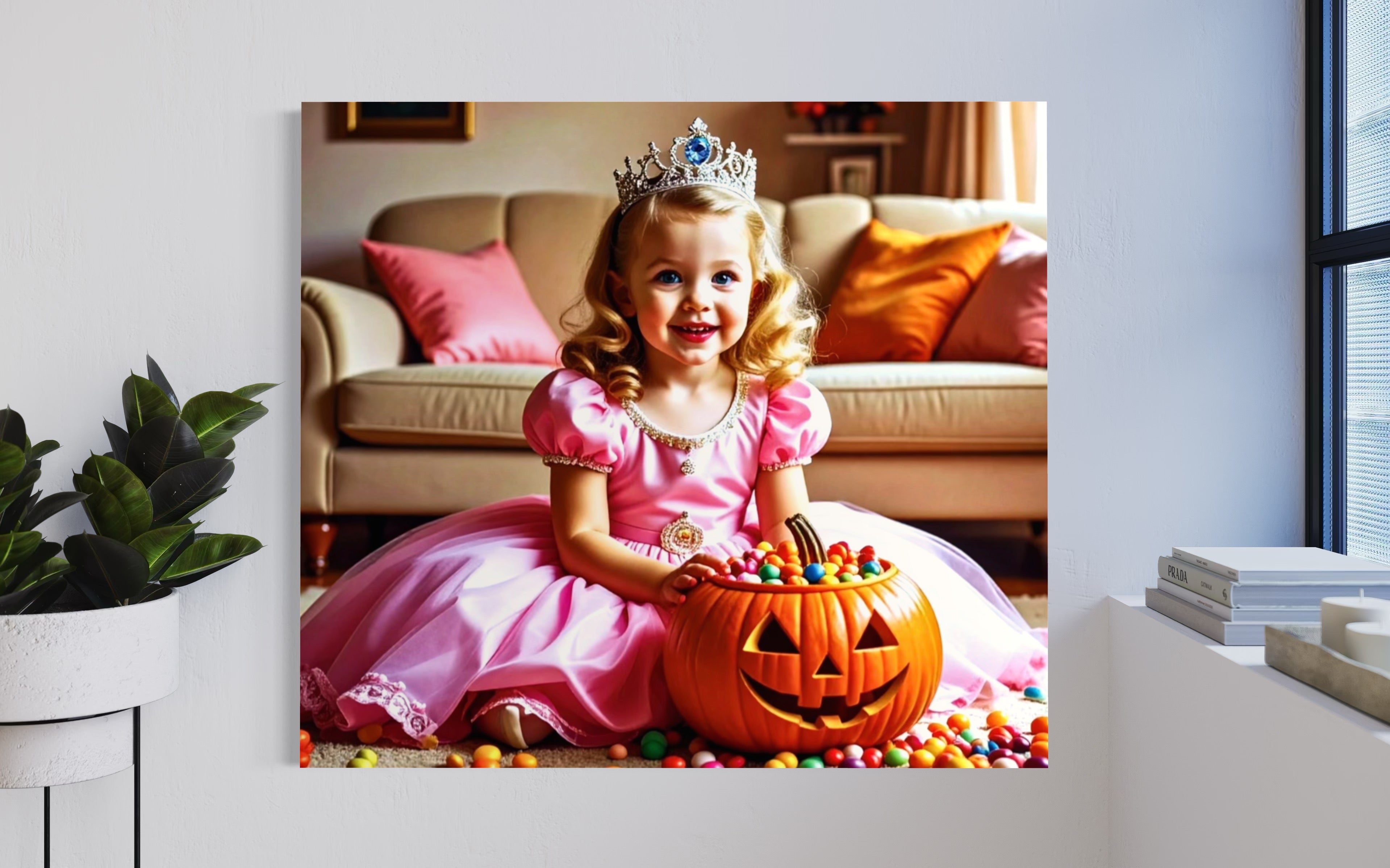 Halloween Princess Trick or Treater Museum Print