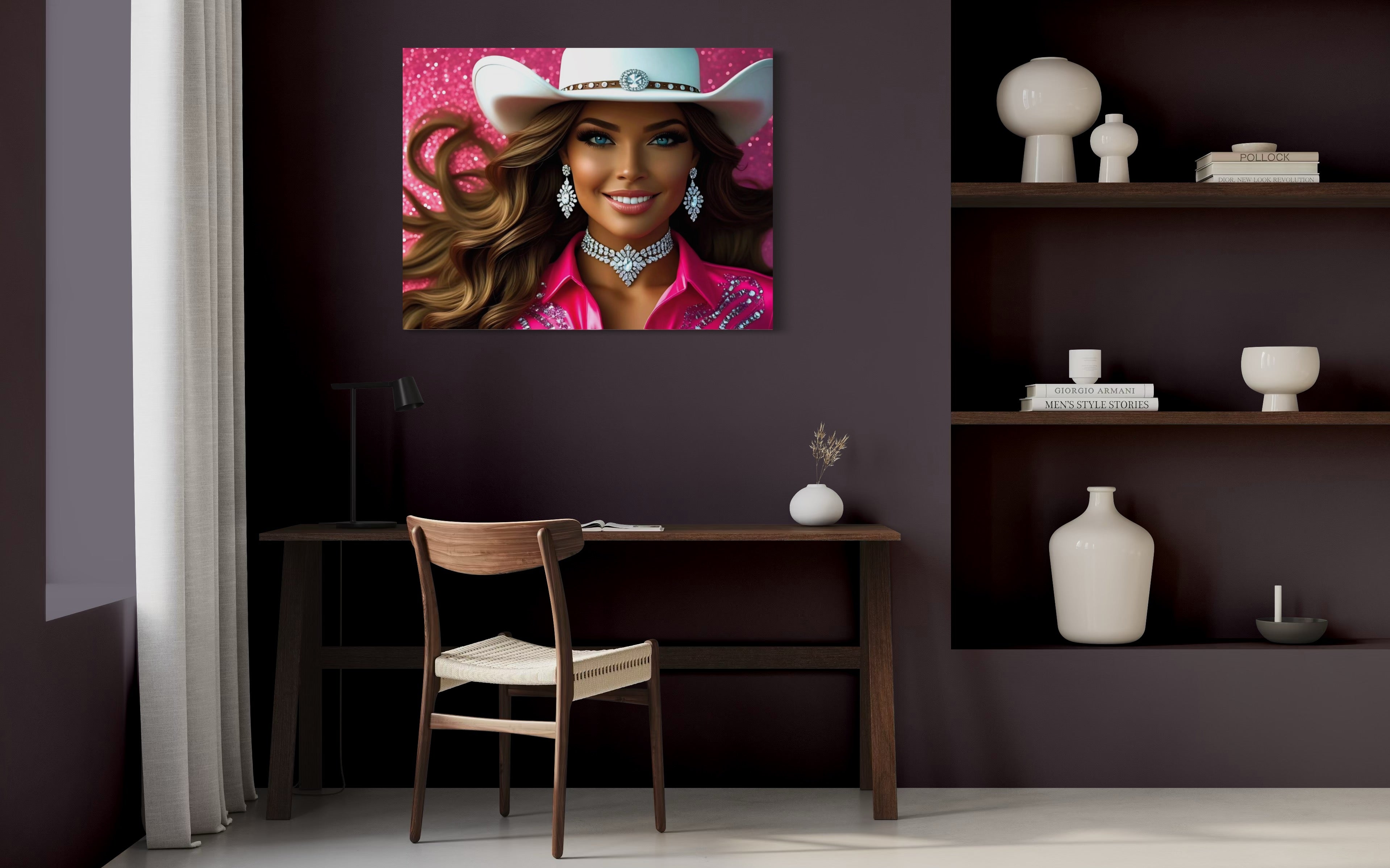 Cowgirl Princess - Brown Hair Museum Print