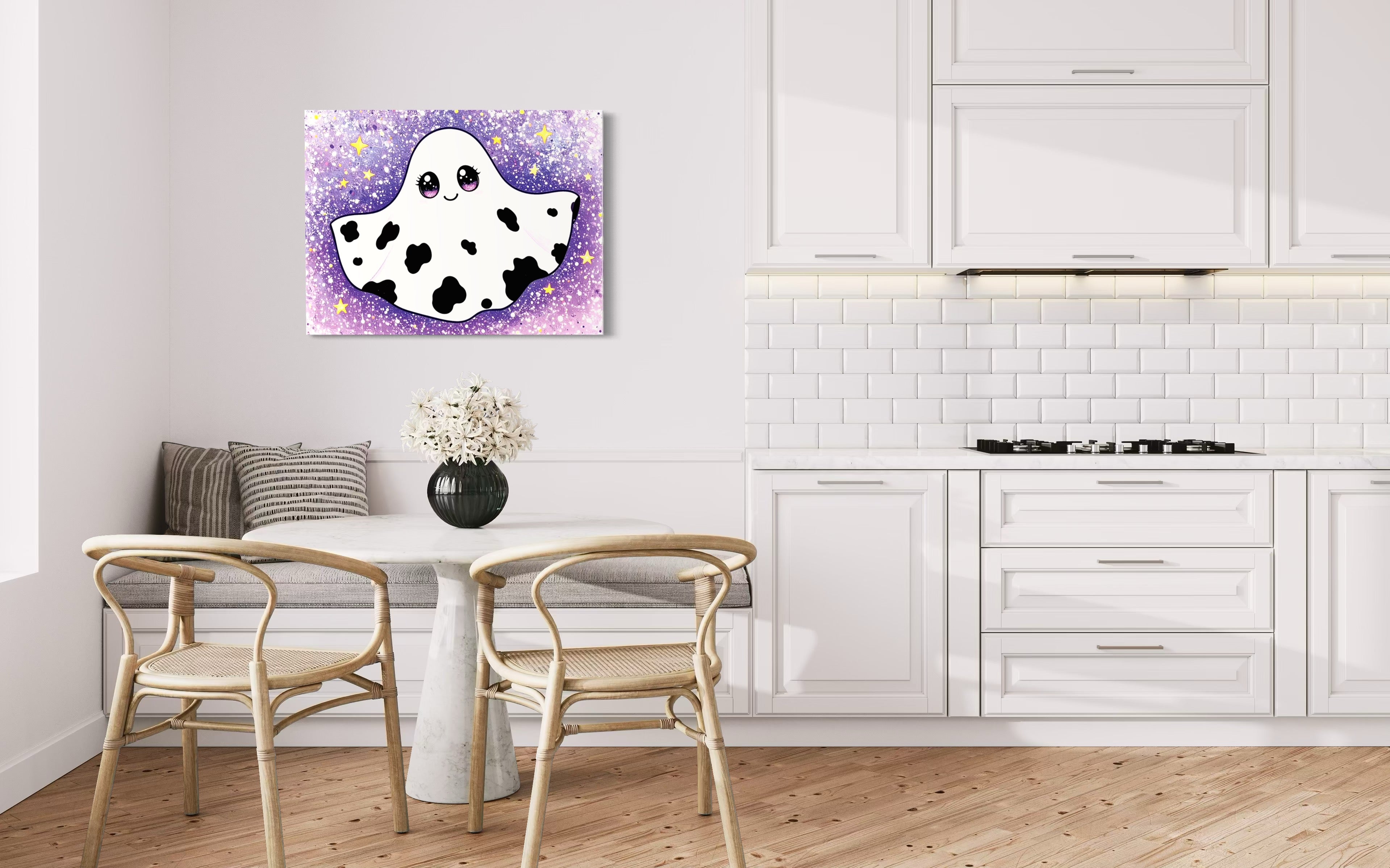 Cow Print Ghost Girl Cutie on Glitter