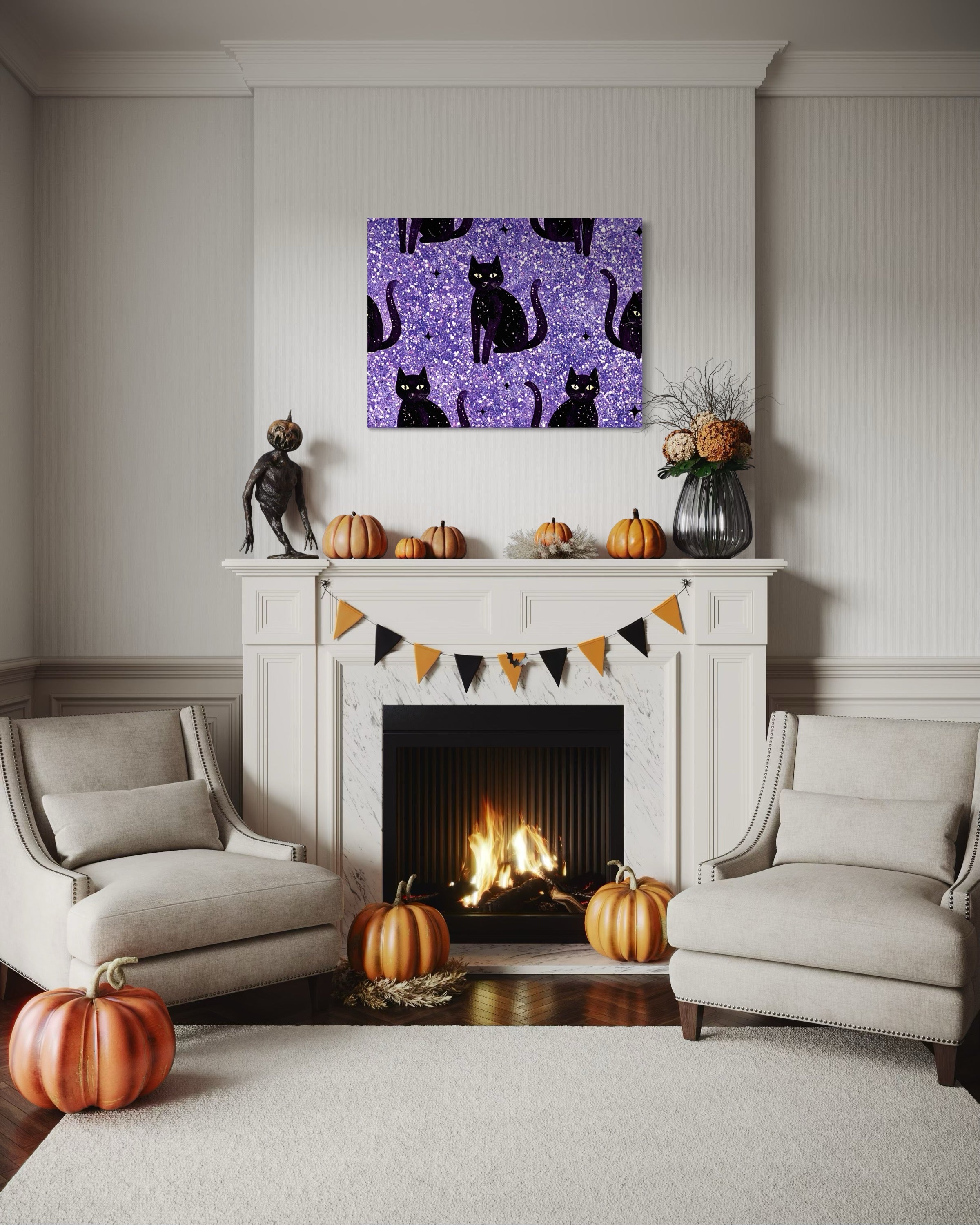 Sparkle Cat Pattern Print I
