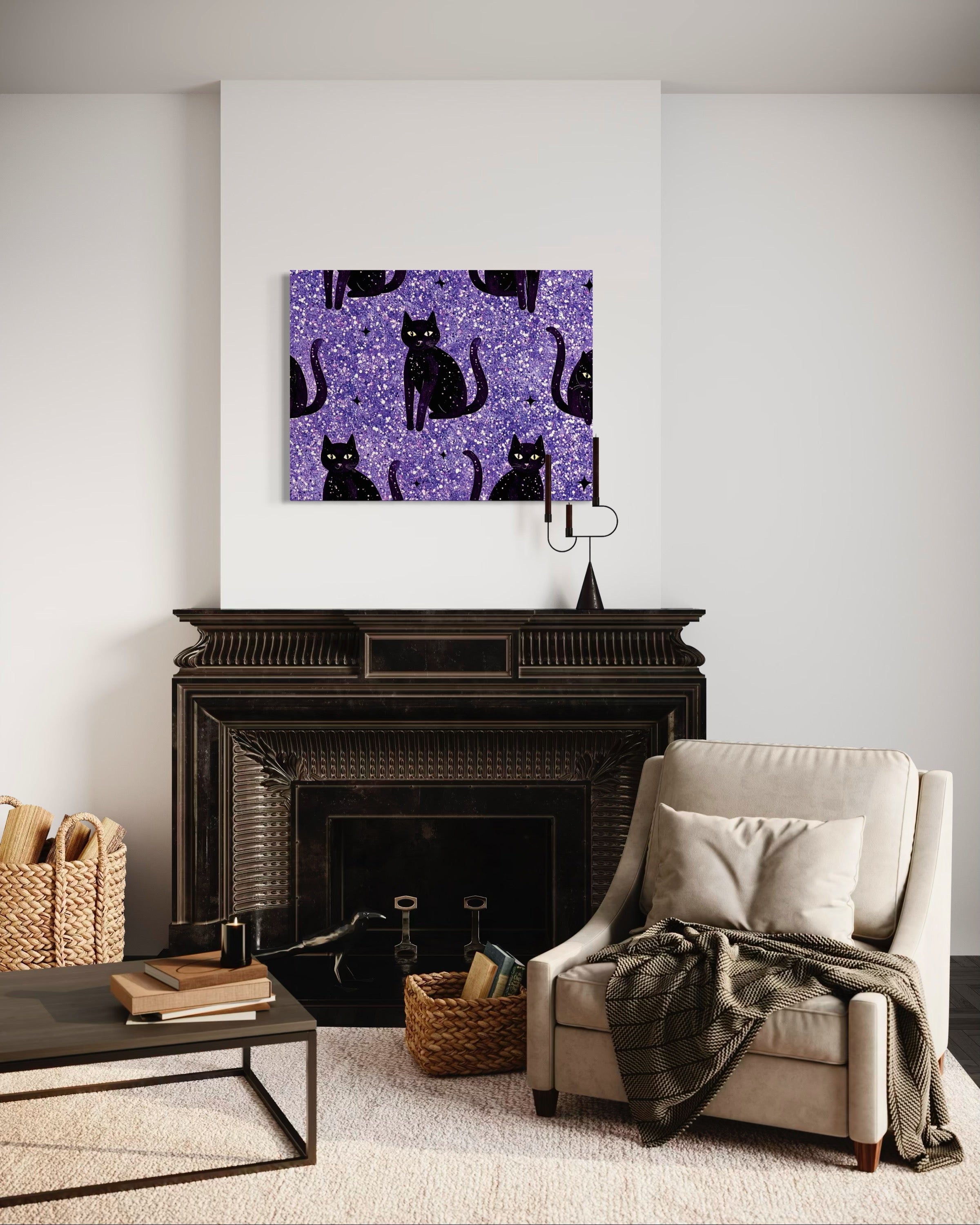 Sparkle Cat Pattern Print I