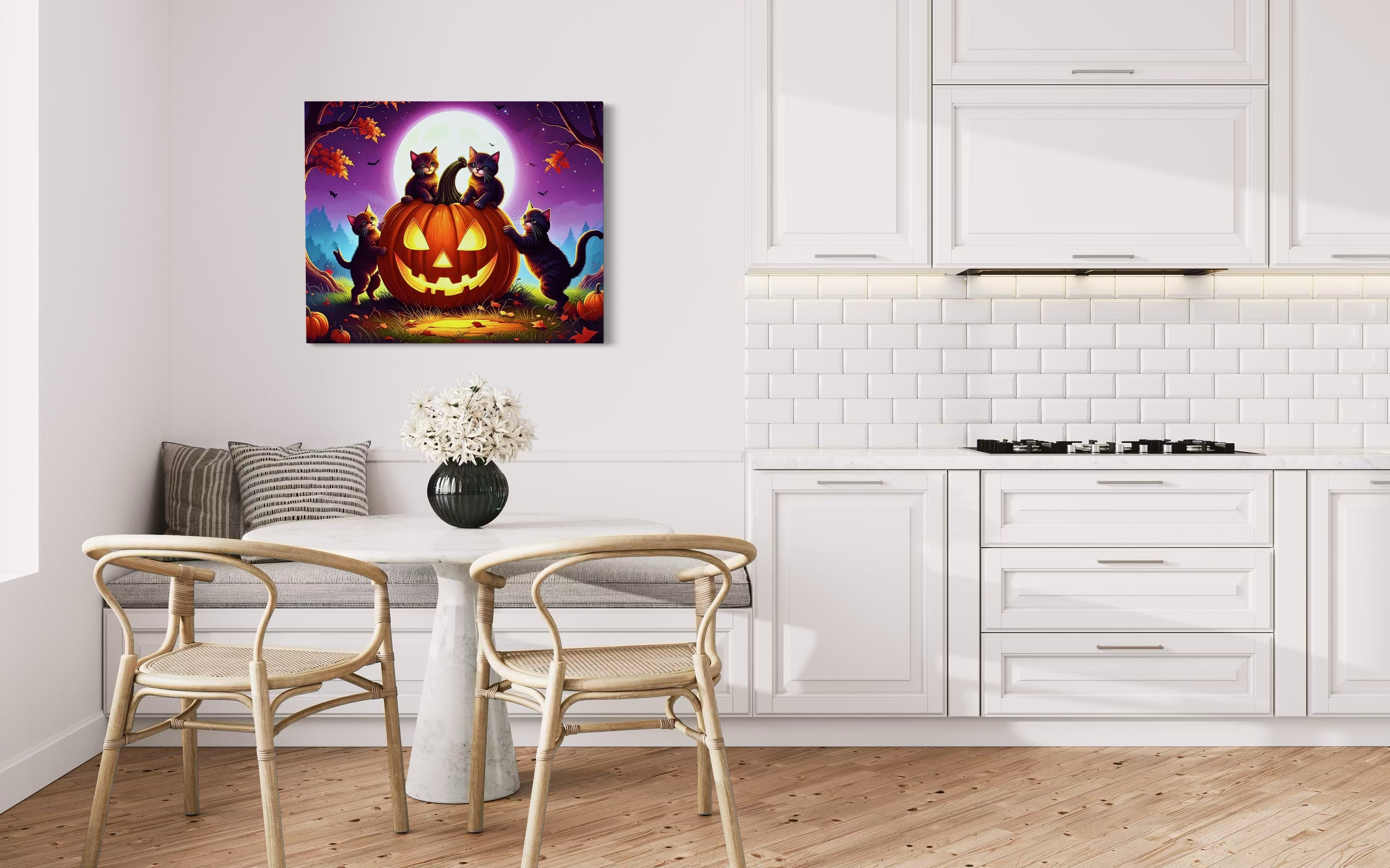 Cats on a Jack O Lantern