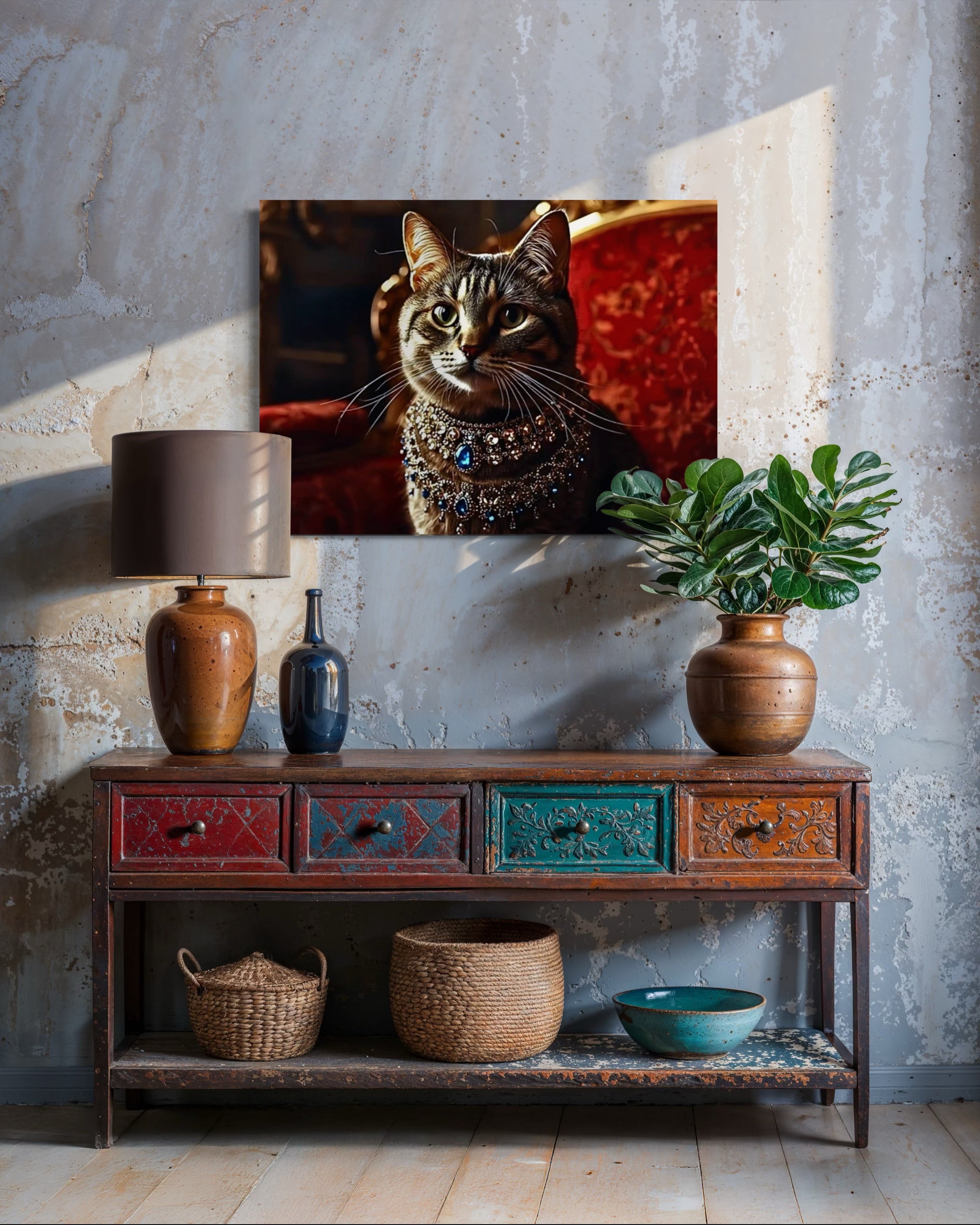 Victorian Royal Cat Portrait Museum Print