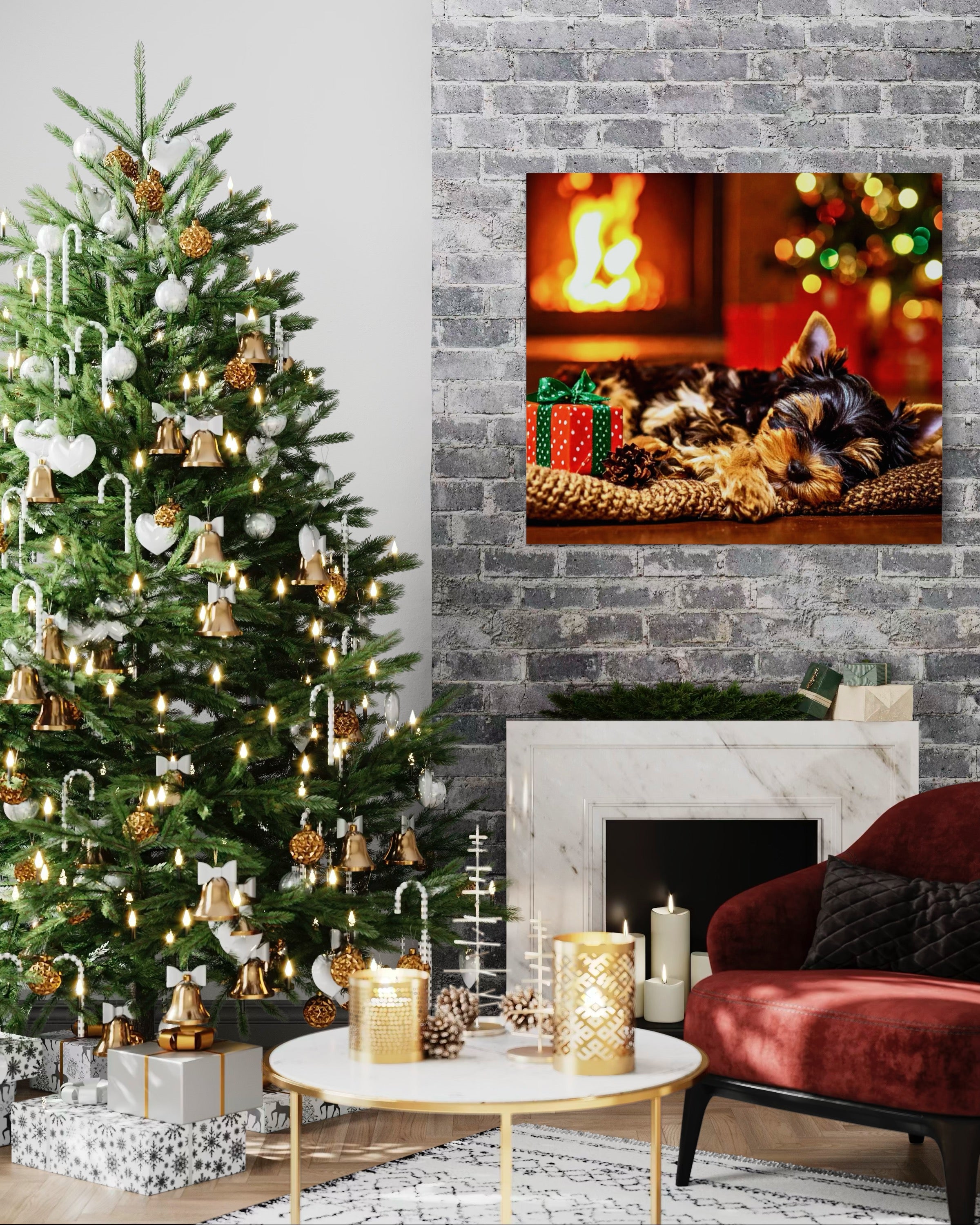 Magical Christmas Yorkie Dreams