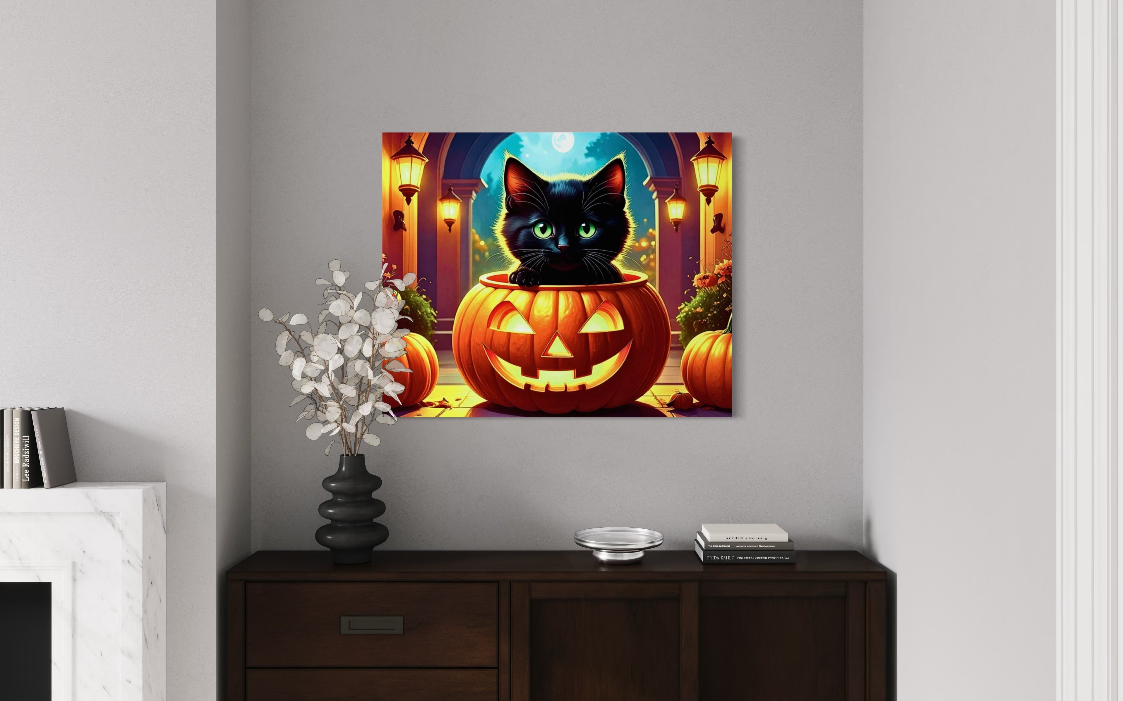 Kitten in Jack O Lantern