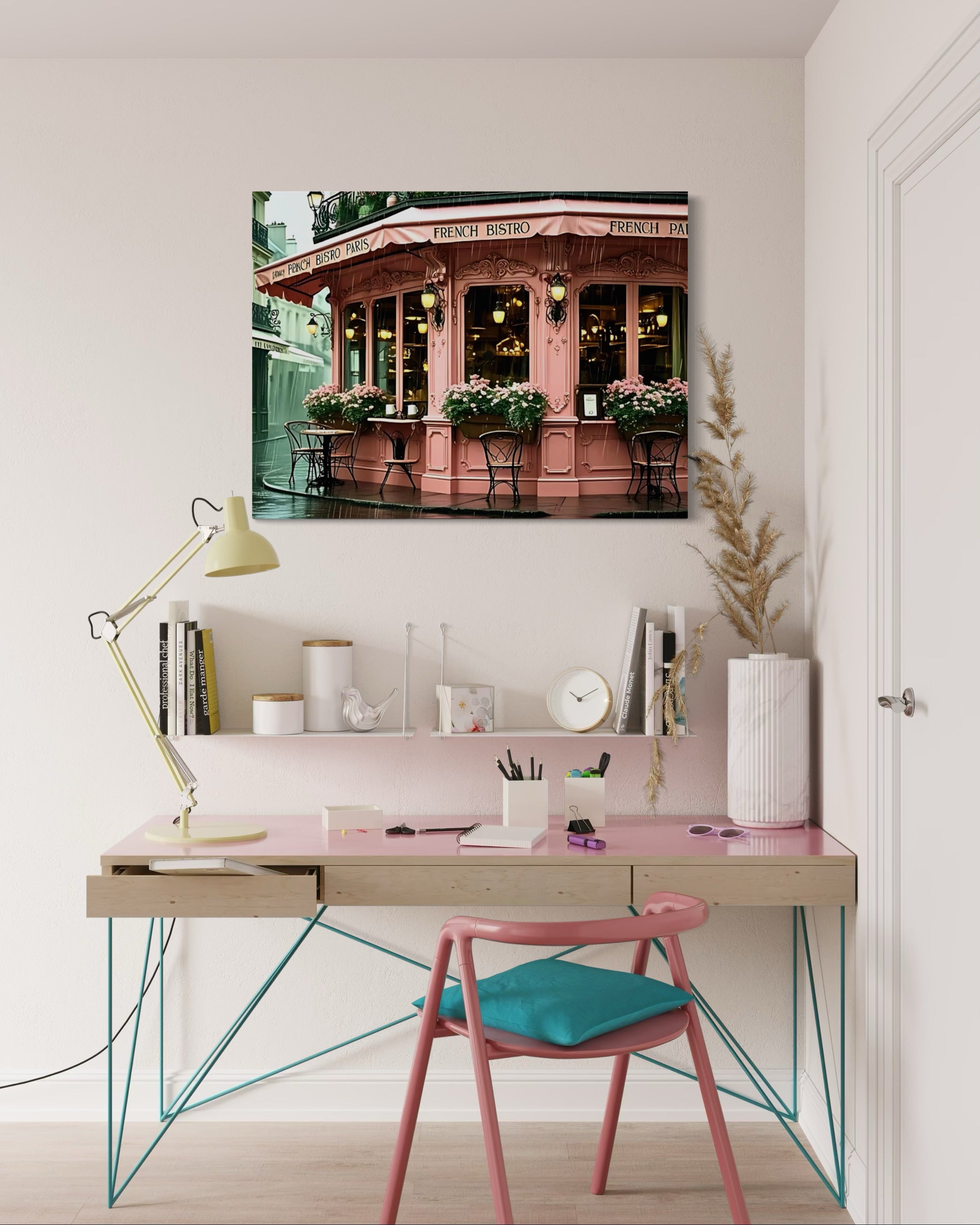 Pink Bistro in the Rain
