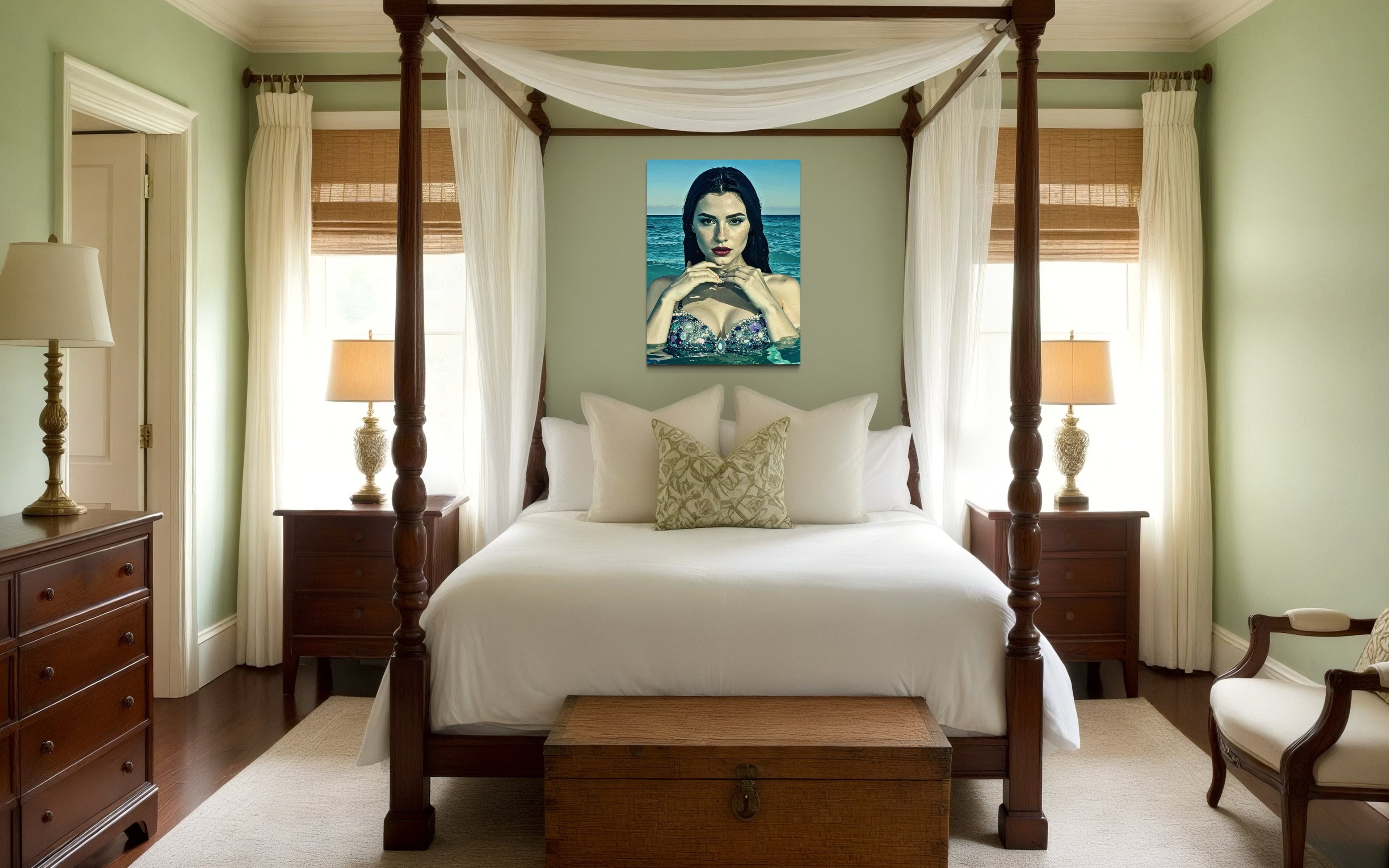 Ophelia Siren of Anse Georgette, Seychelles Museum Print