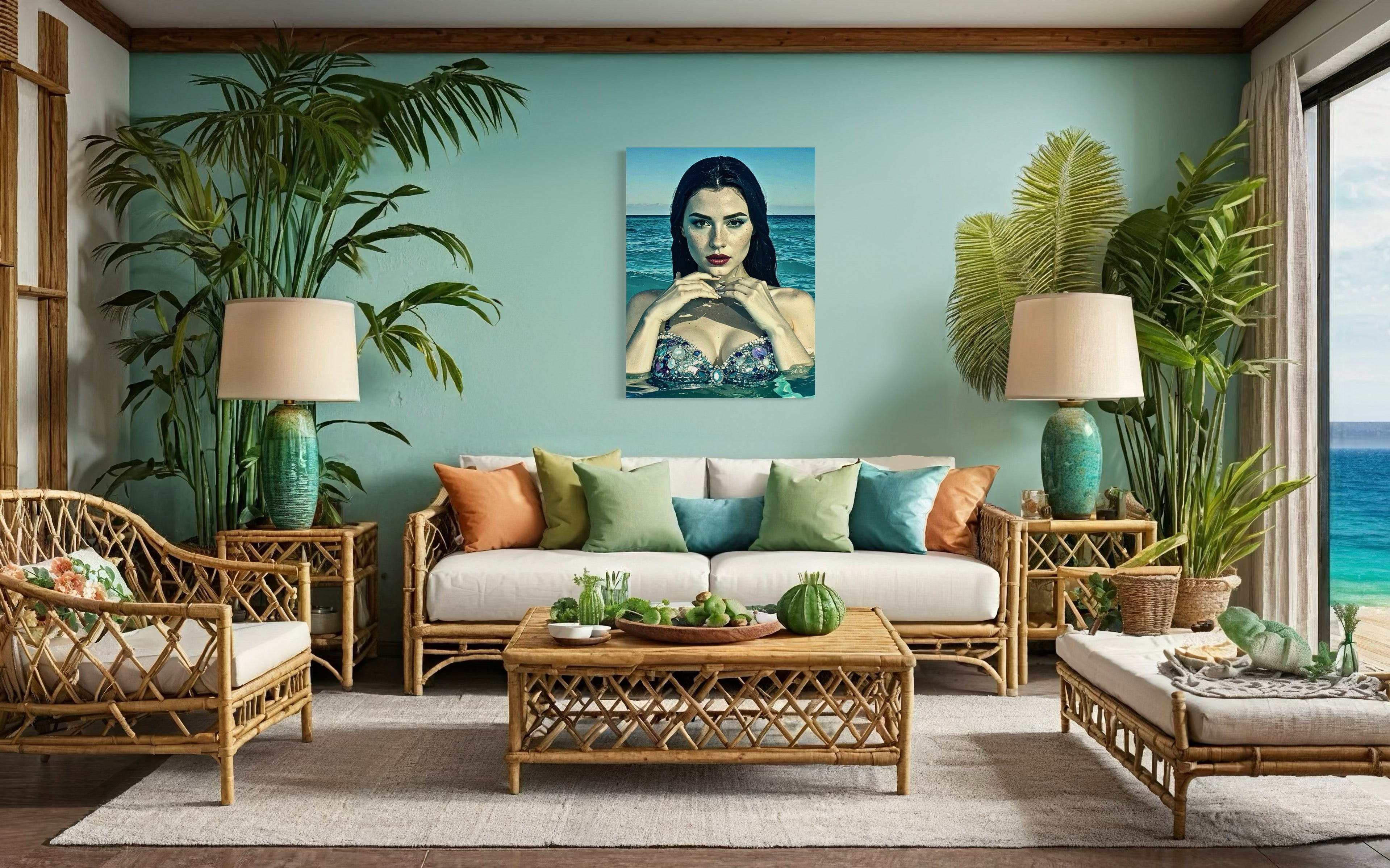 Ophelia Siren of Anse Georgette, Seychelles Museum Print