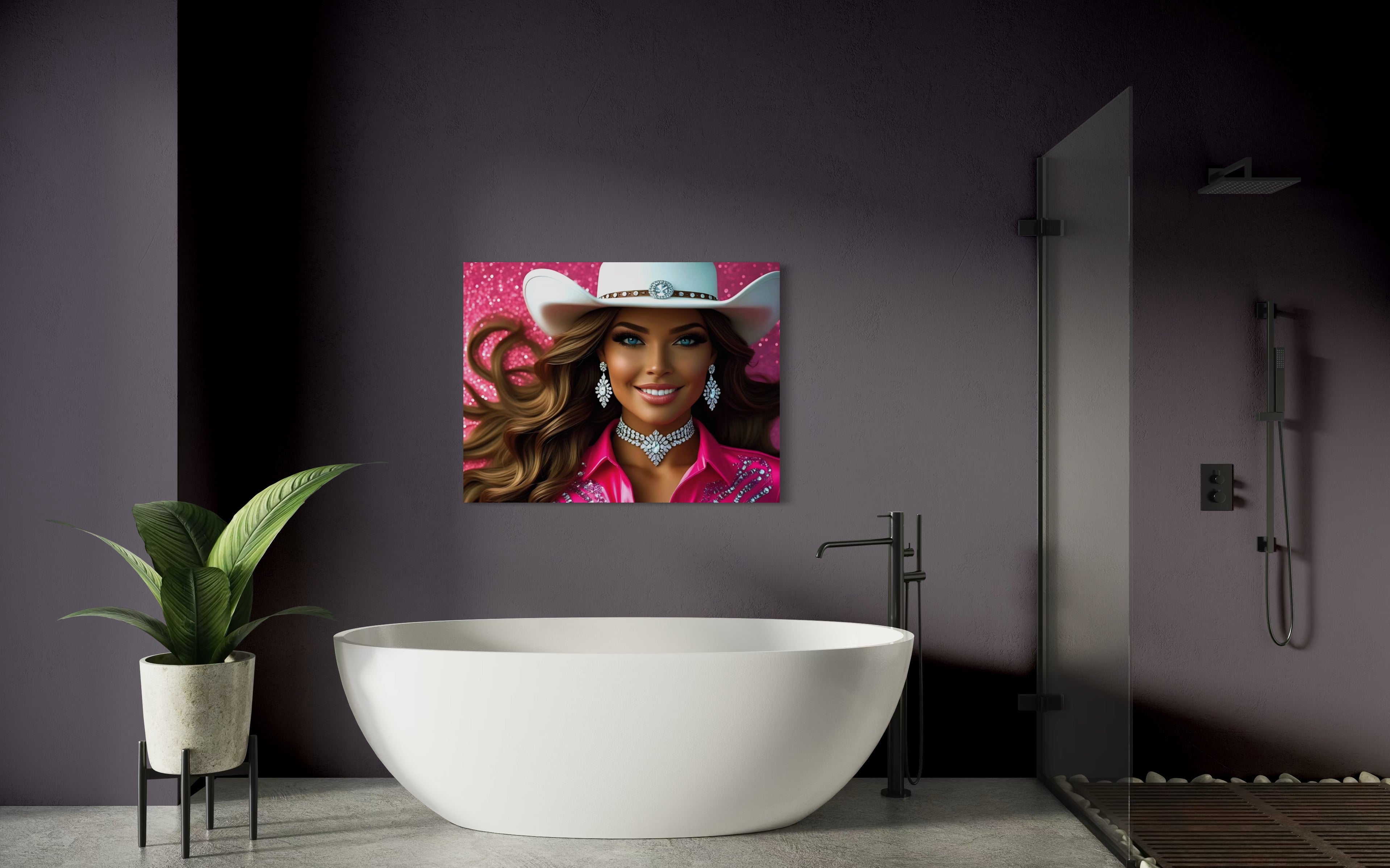 Cowgirl Princess - Brown Hair Museum Print