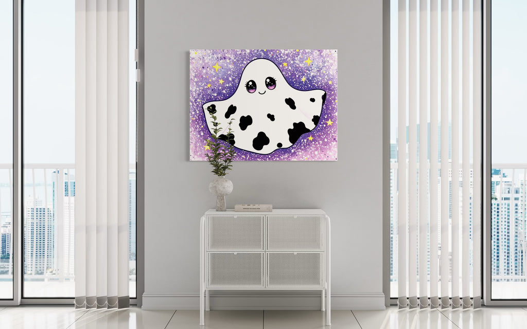 Cow Print Ghost Girl Cutie on Glitter