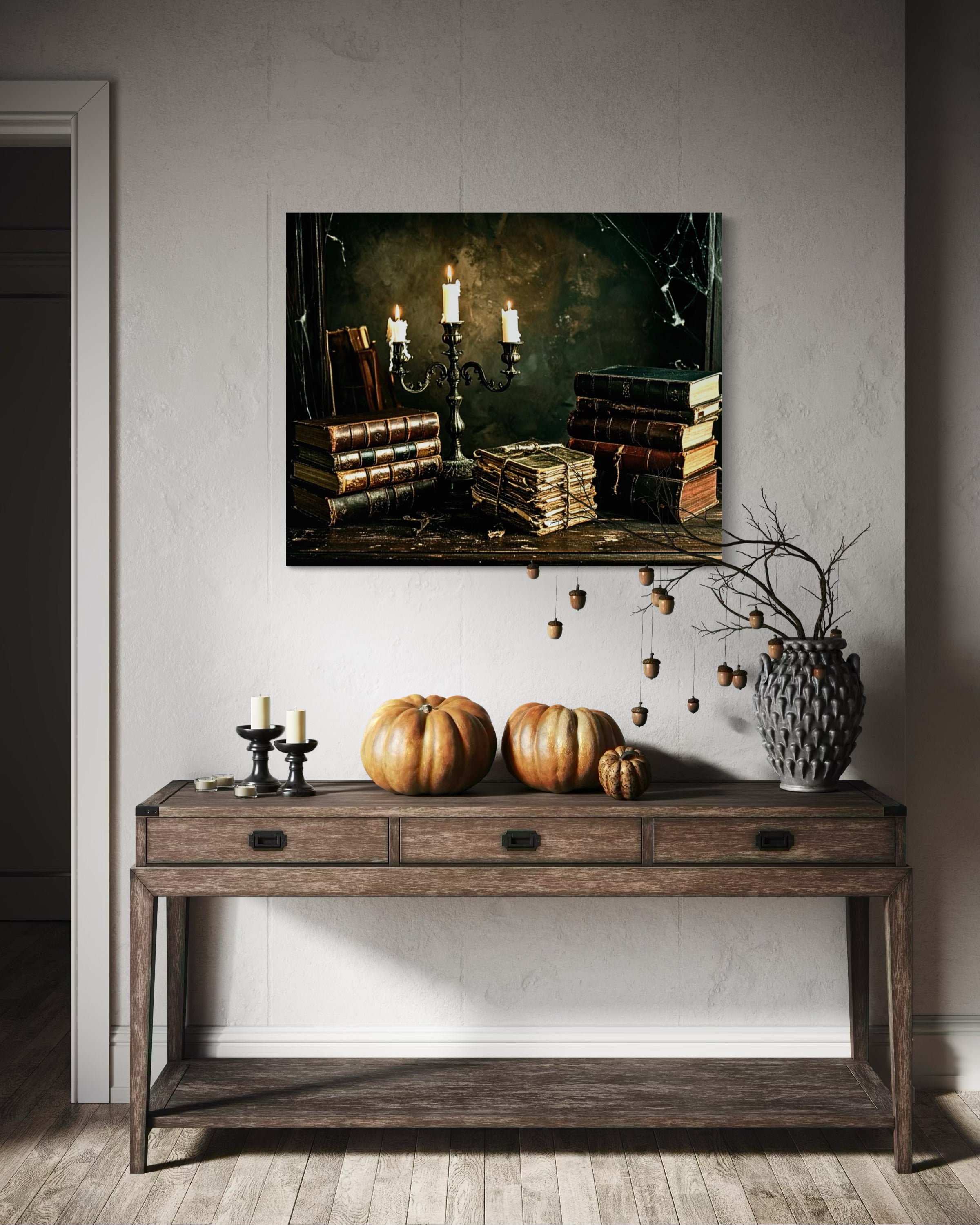 Vintage Candelabra and Books