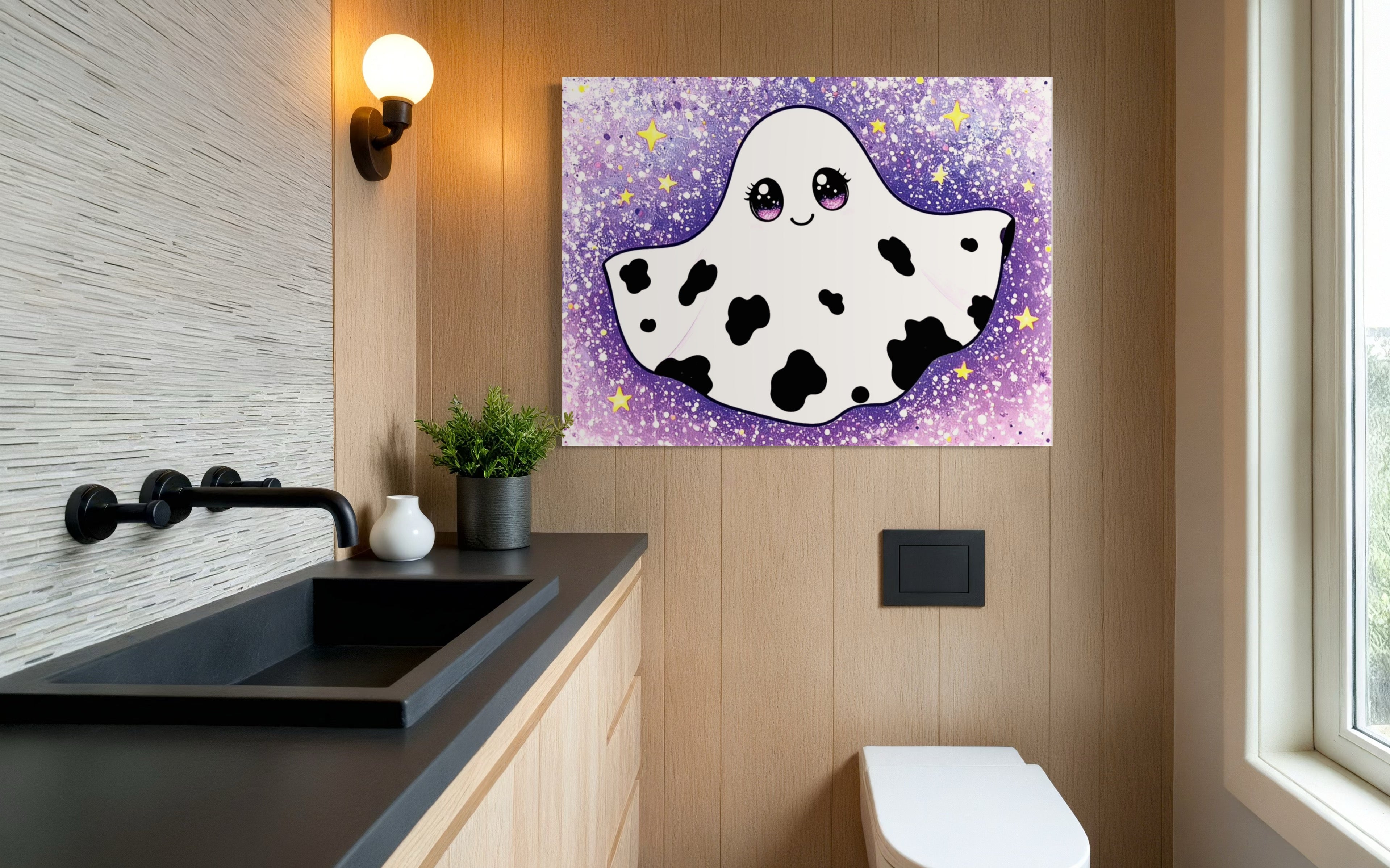 Cow Print Ghost Girl Cutie on Glitter