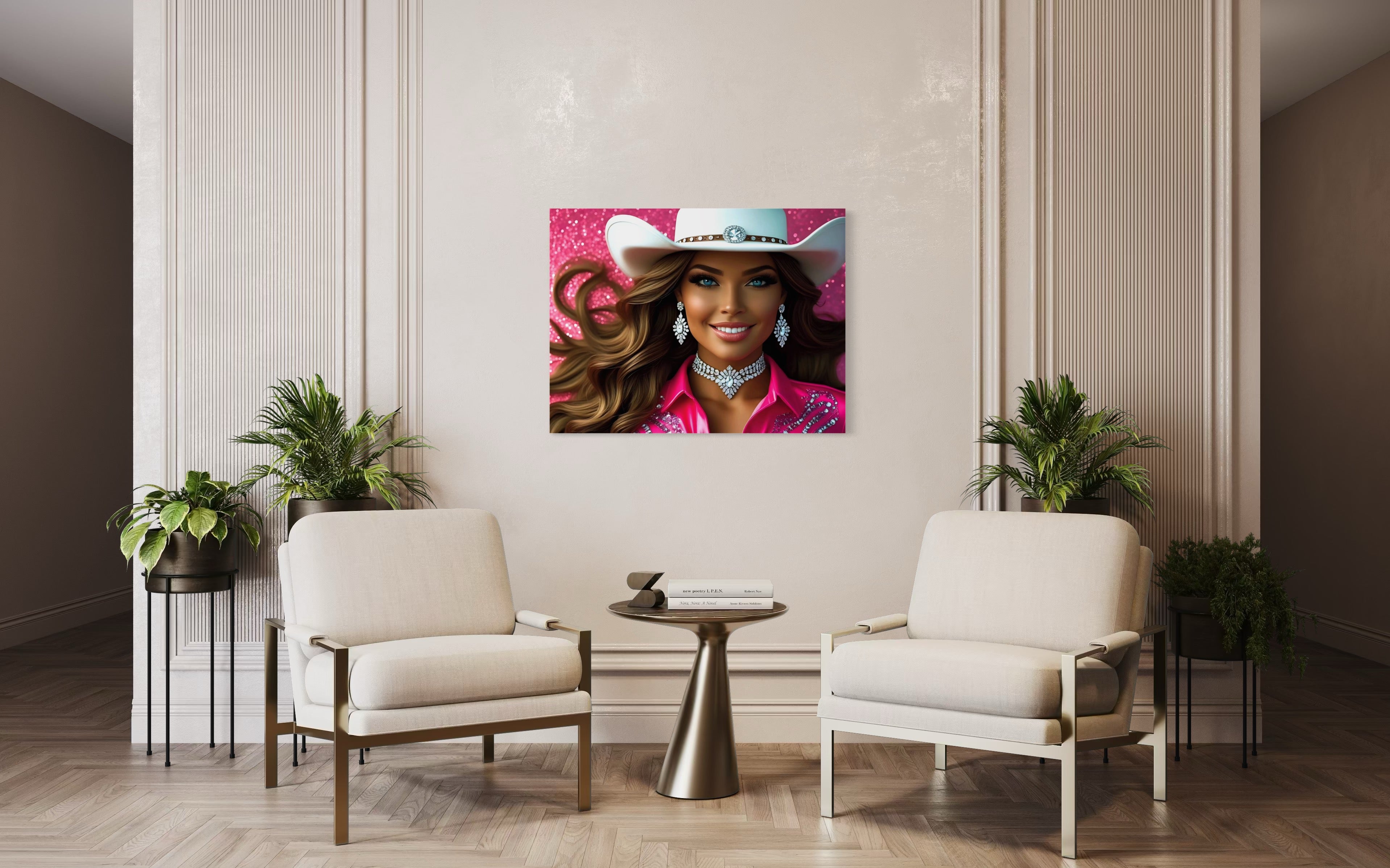 Cowgirl Princess - Brown Hair Museum Print