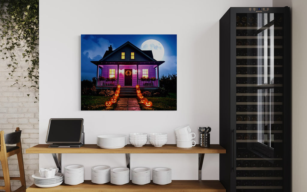Halloween House in Moonlight