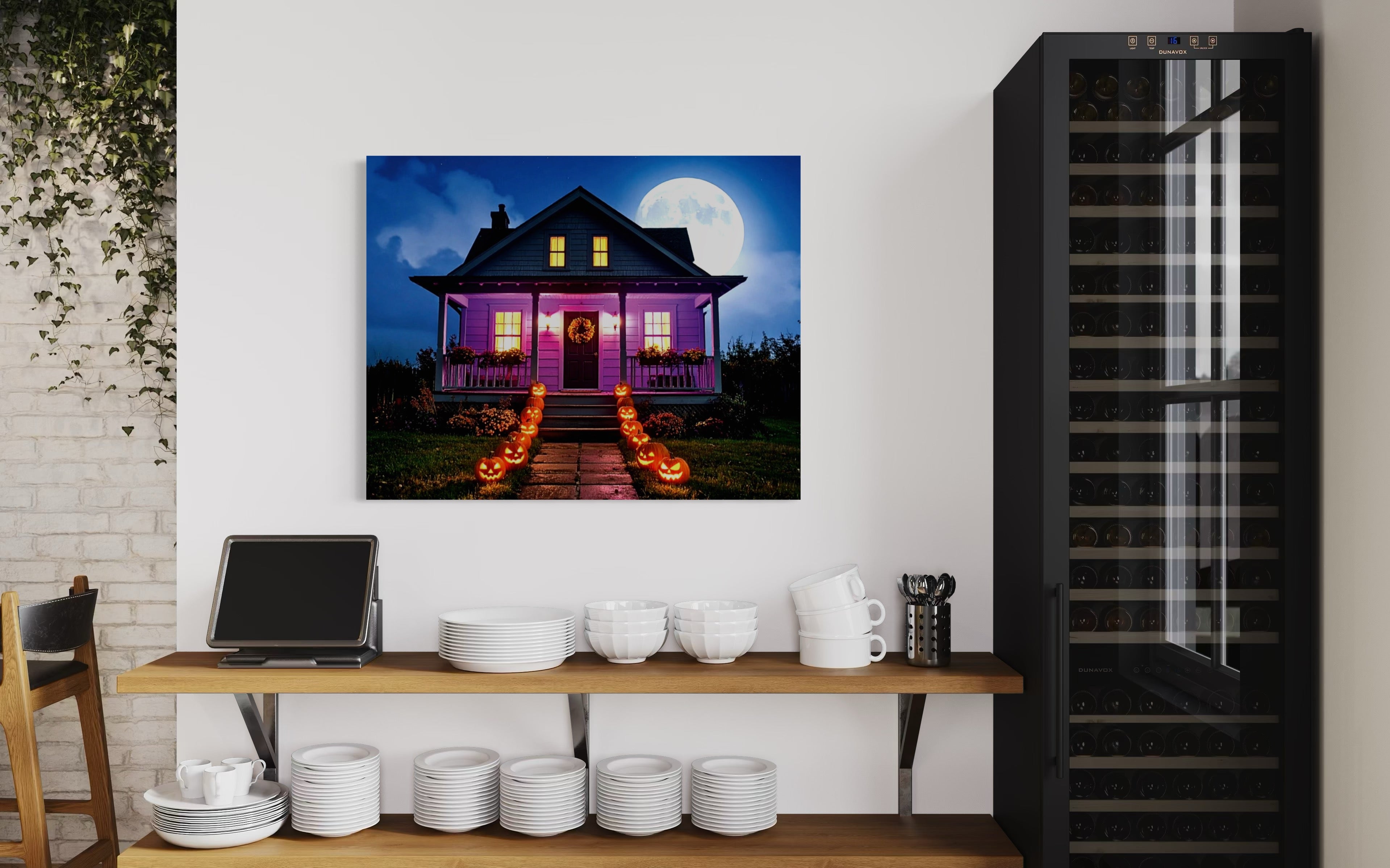 Halloween House in Moonlight